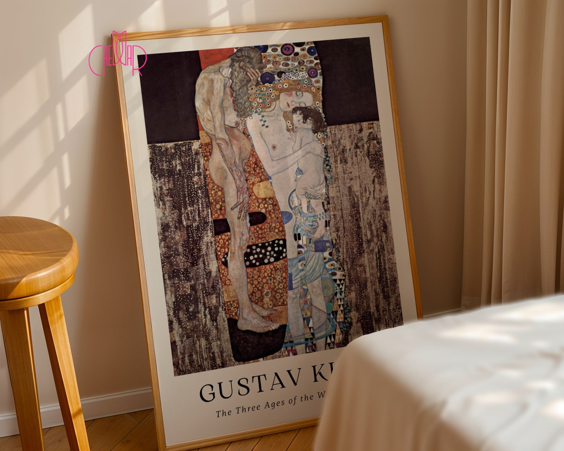 Poster Gustav Klimt three generations of women, contemporary art
