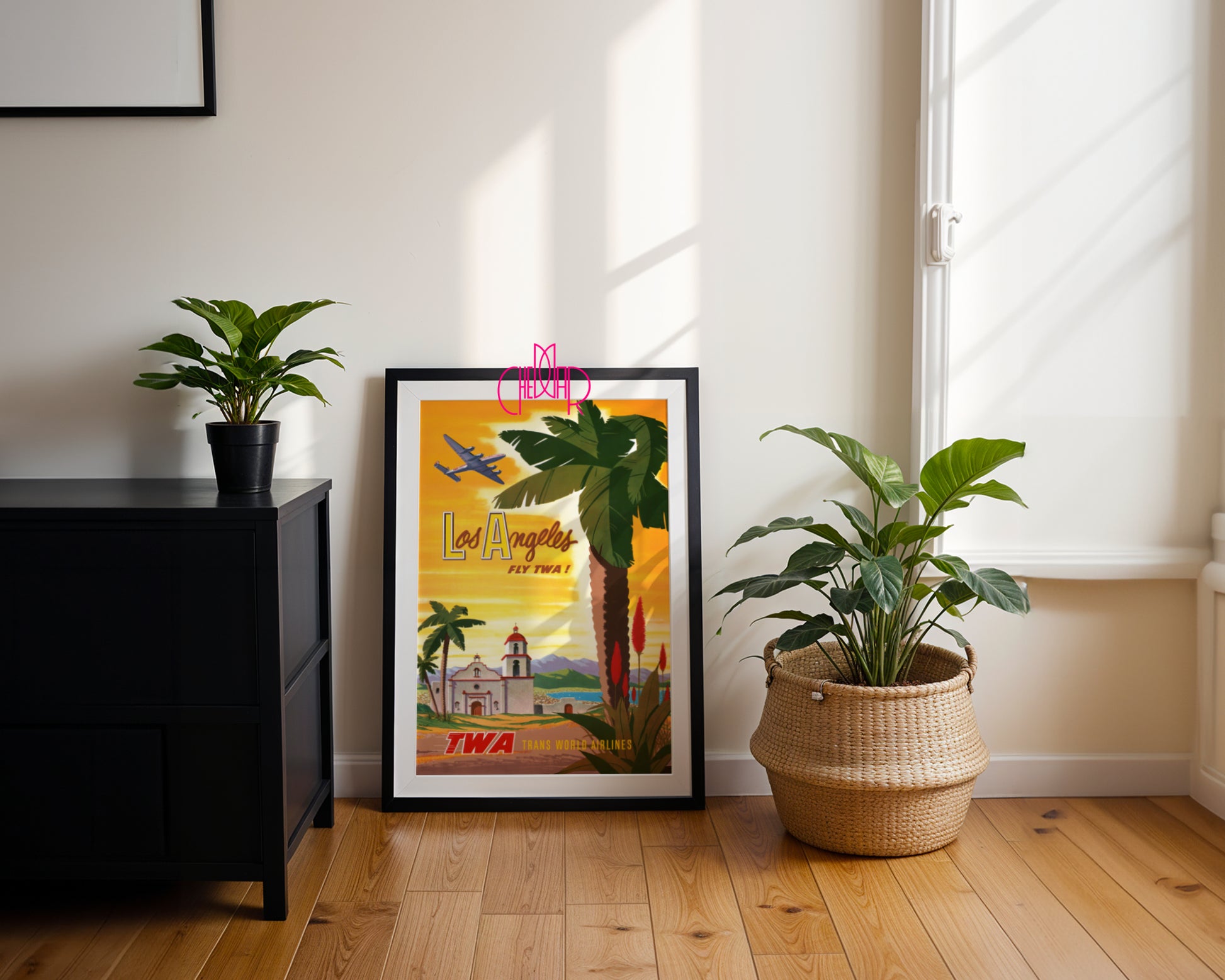 Poster Los Angeles – Fly TWA, Vintage, Retro, USA