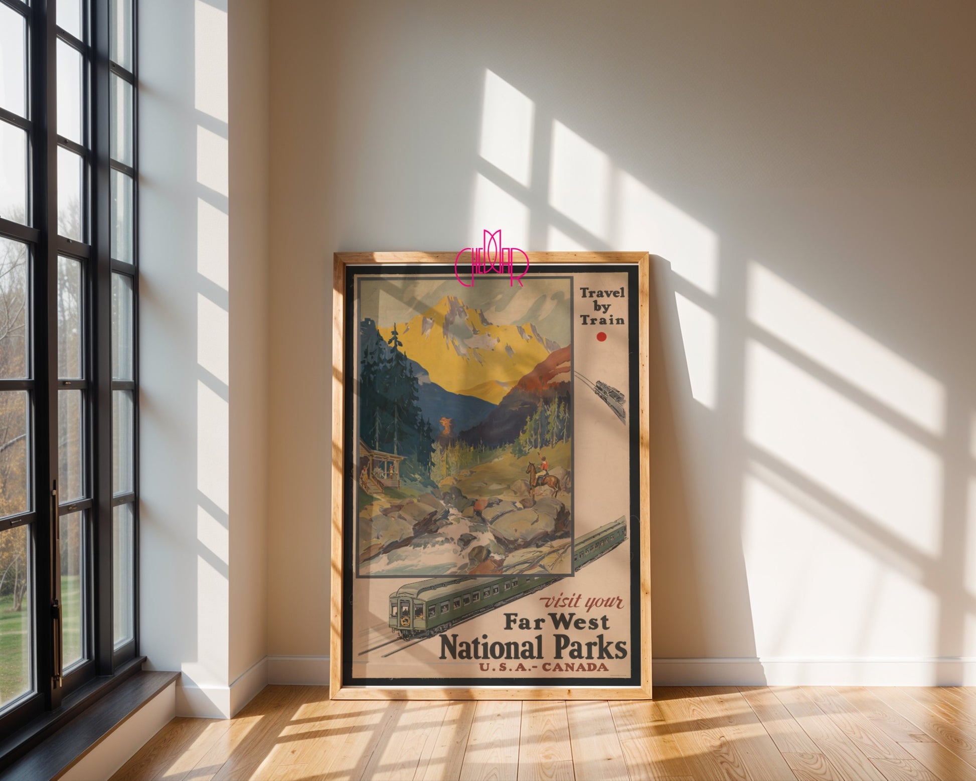 "Far West National Parks" Poster - USA and Canada, Vintage