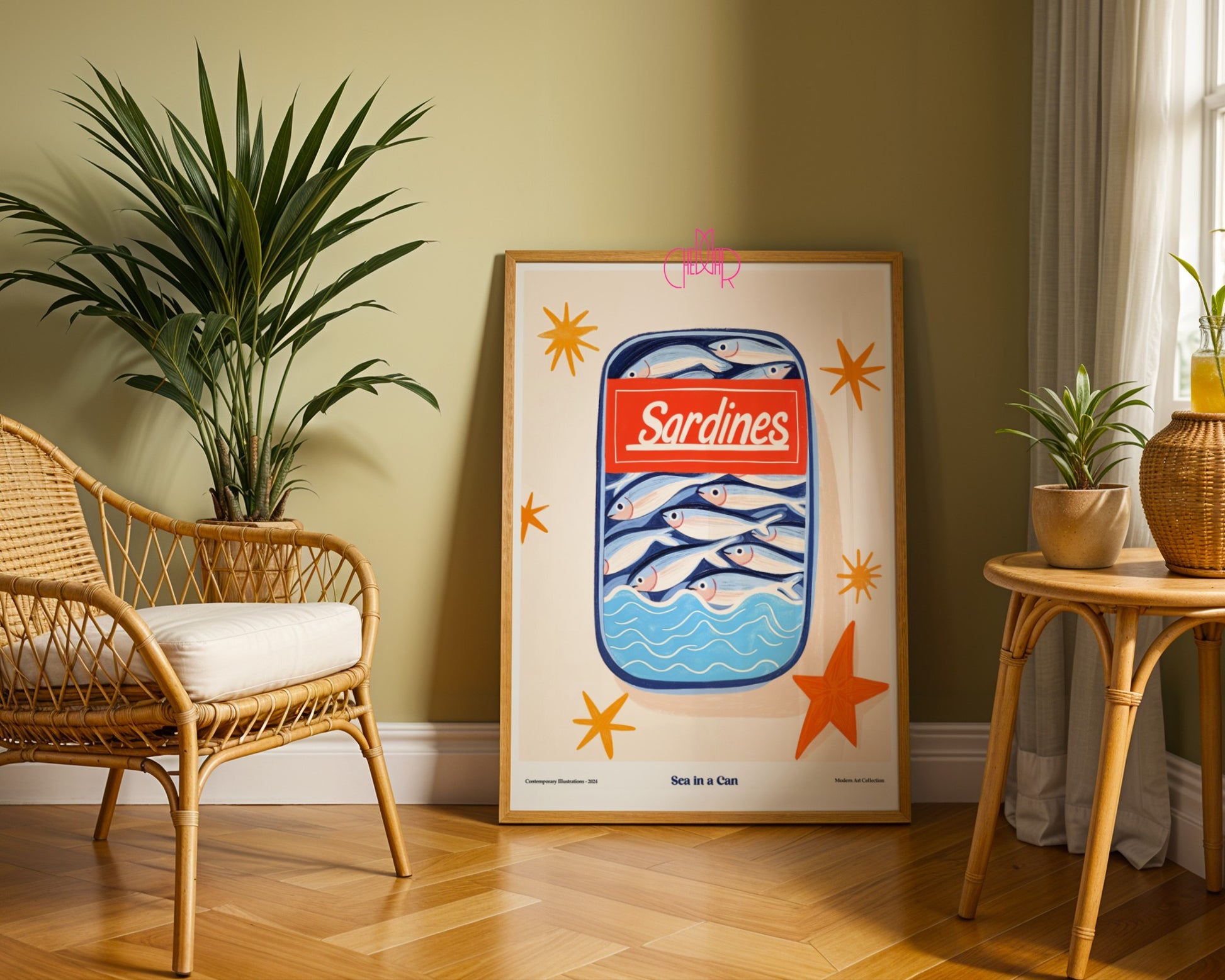 Sardines - the sea in a can poster, modernism, contemporary art