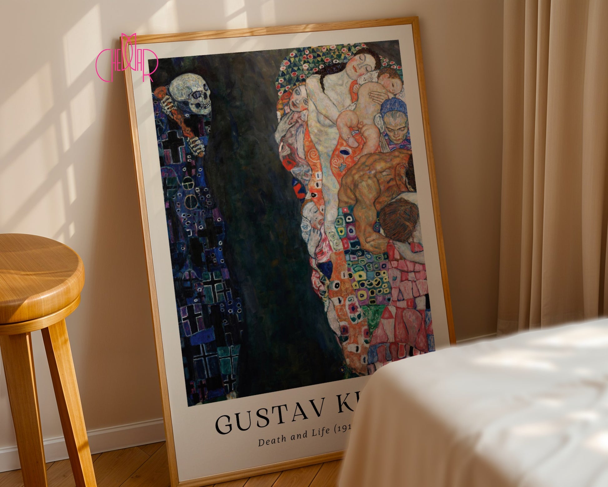 Poster Gustav Klimt Death and Life, Contemporary Art