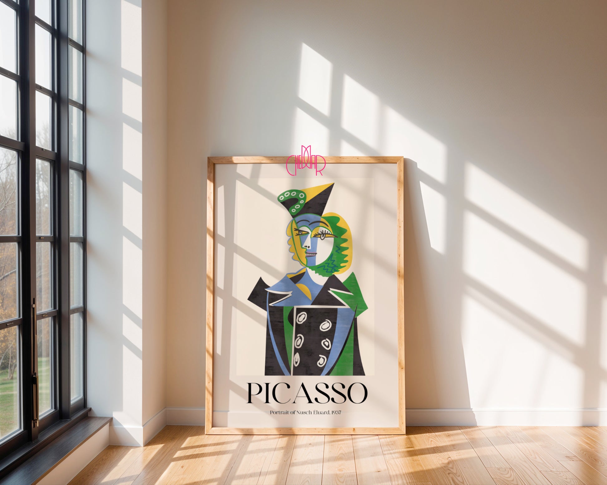 Picasso – Portrait of Nusch Éluard 1937 | Fauve Gallery Poster Cubist vibration of colors and poetic soul