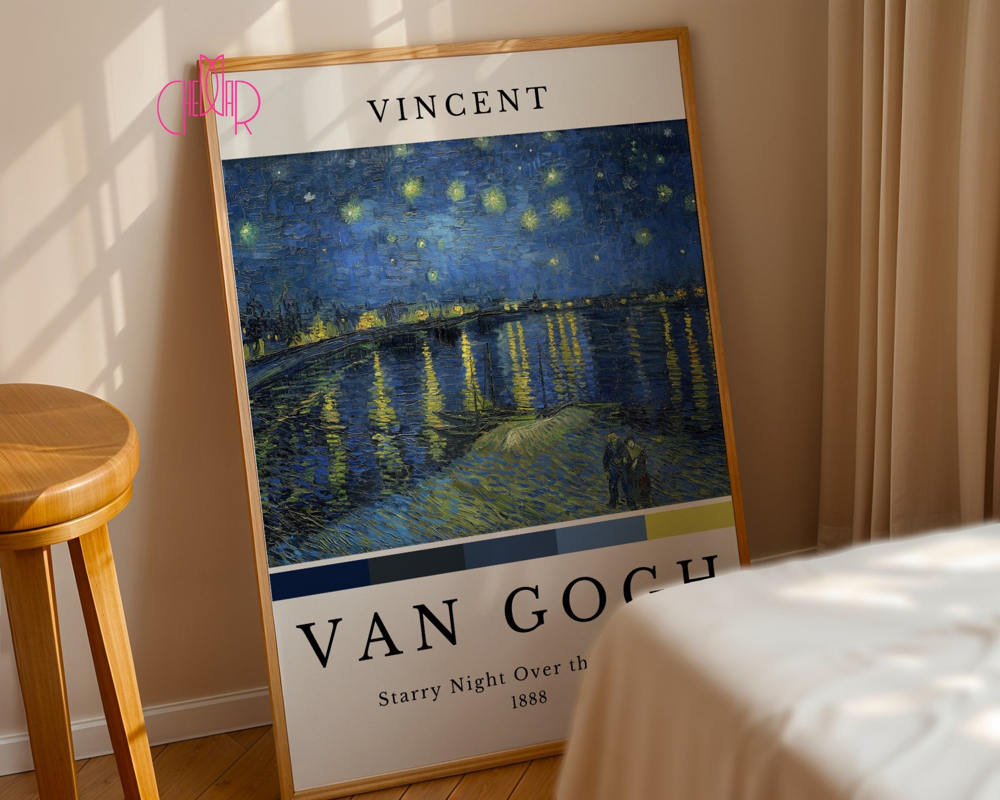 Poster Vincent Van Gogh Starry Night over the Rhone 1888, Art,