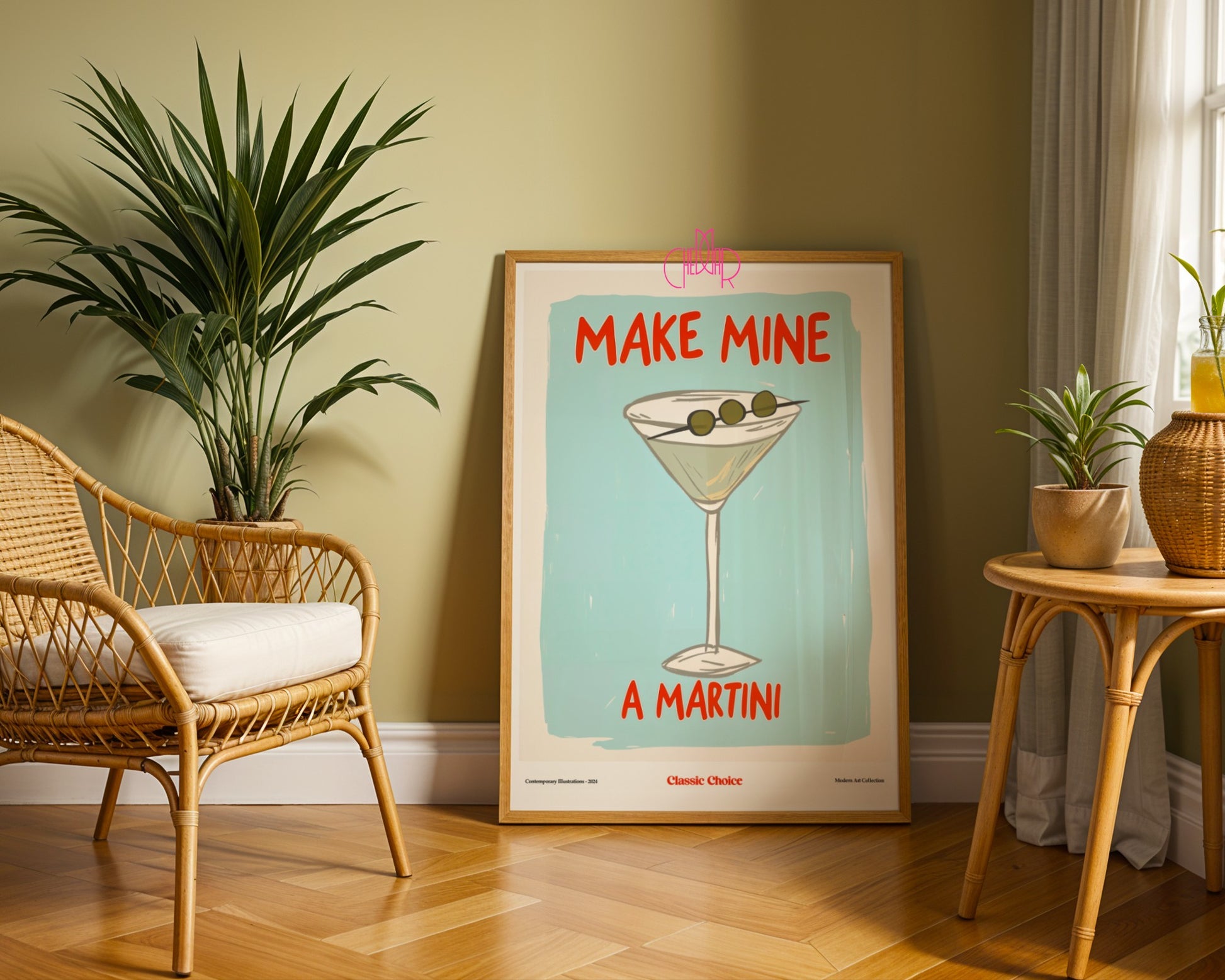 Make Mine A Martini Poster, Classic Choice, Modernism, Contemporary