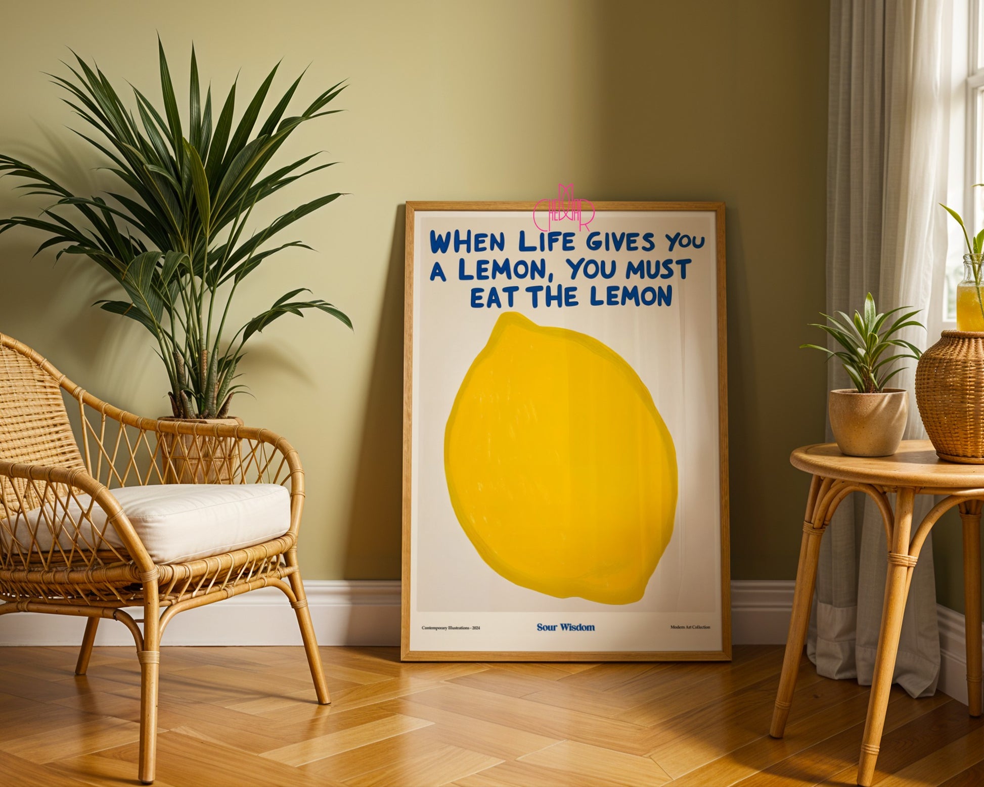 Eat a Lemon poster, bitter truth, modernism, contemporary times
