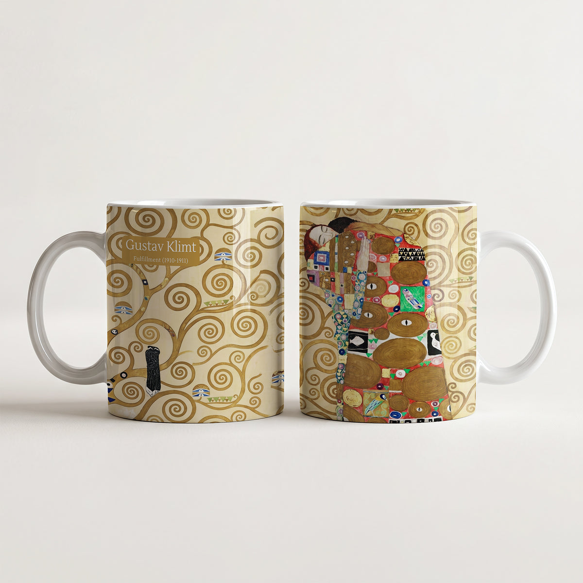 Gustav Klimt Fulfillment - Ceramic Art Coffee Mug | CheddarArt