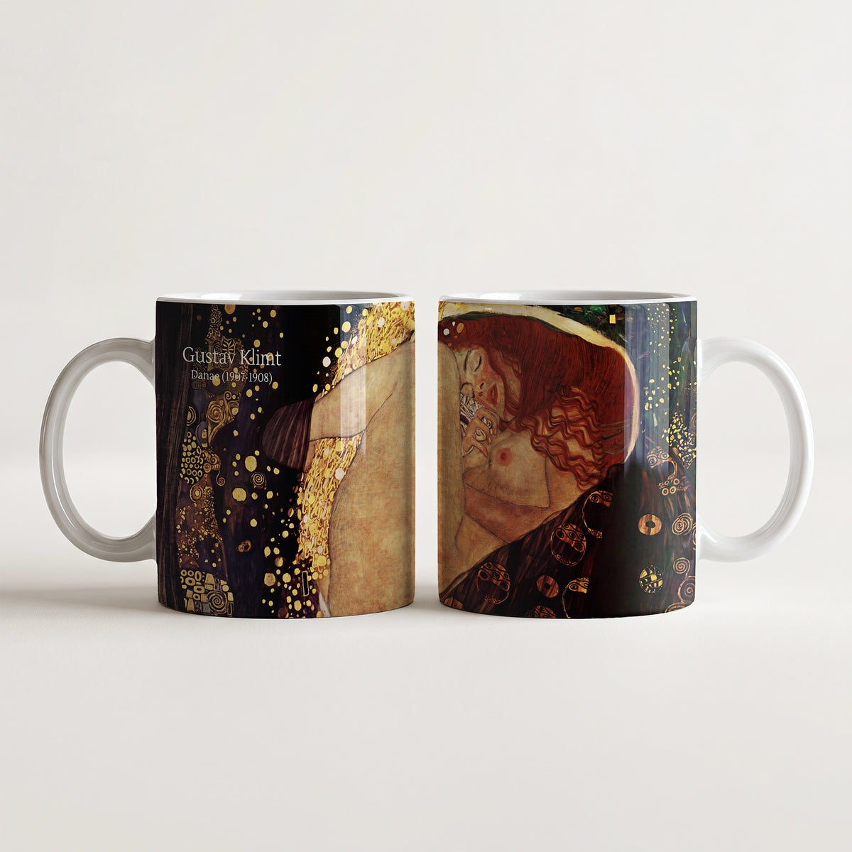 Gustav Klimt Danae (1907-1908) - Ceramic Art Coffee Mug | CheddarArt