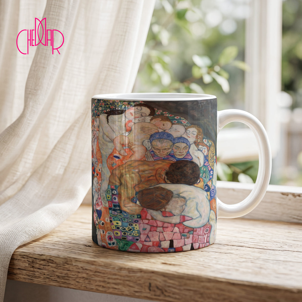 Gustav Klimt Death and Life - Ceramic Art Coffee Mug | CheddarArt