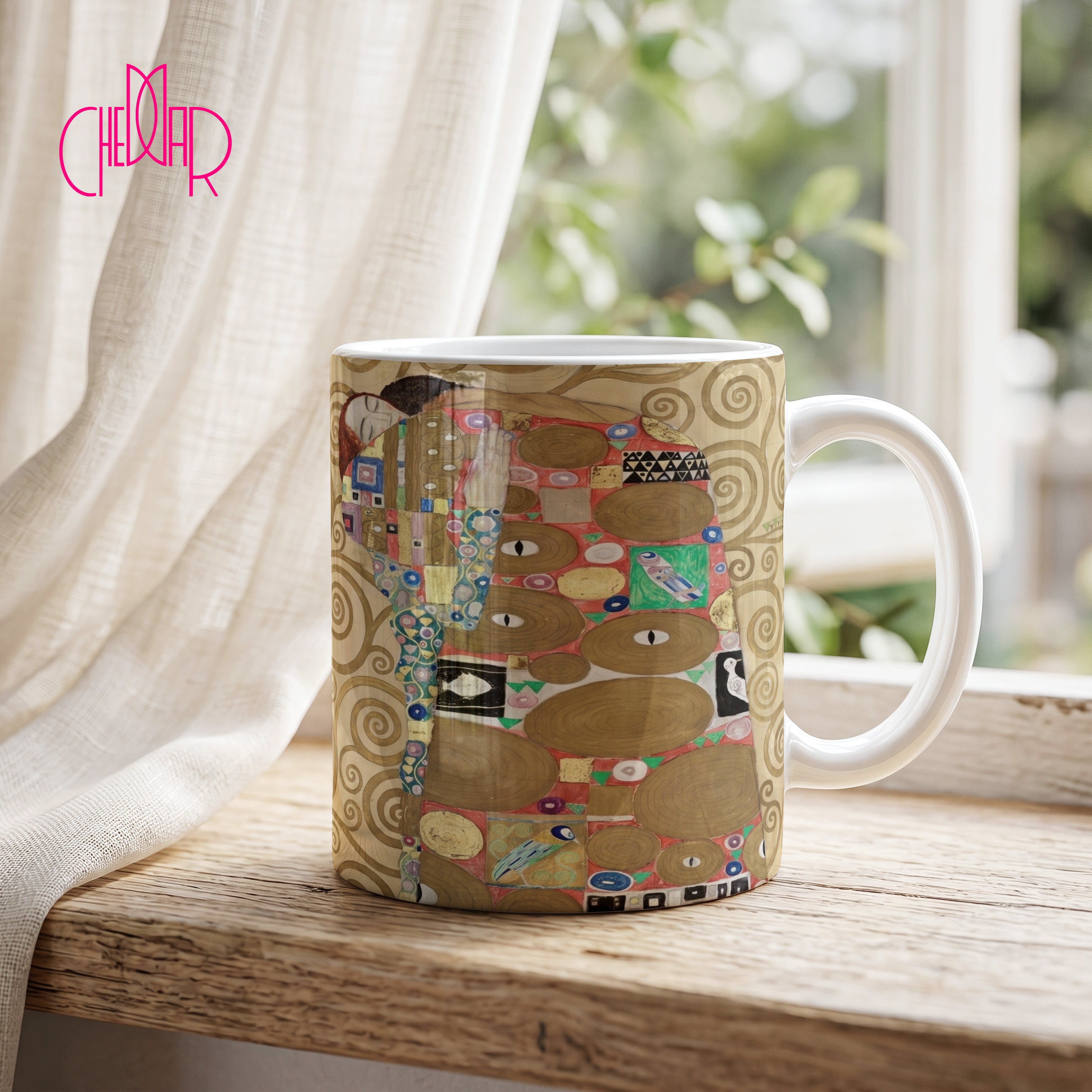 Gustav Klimt Fulfillment - Ceramic Art Coffee Mug | CheddarArt