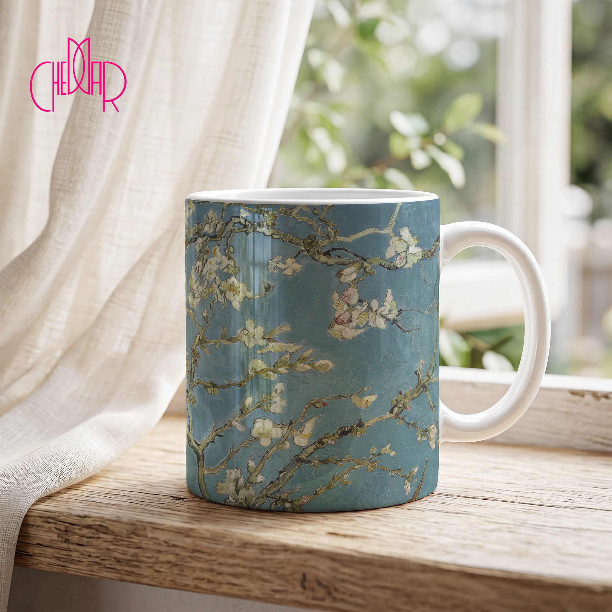 Van Gogh Wheat Field with Cypresses - Ceramic Art Mug | CheddarArt