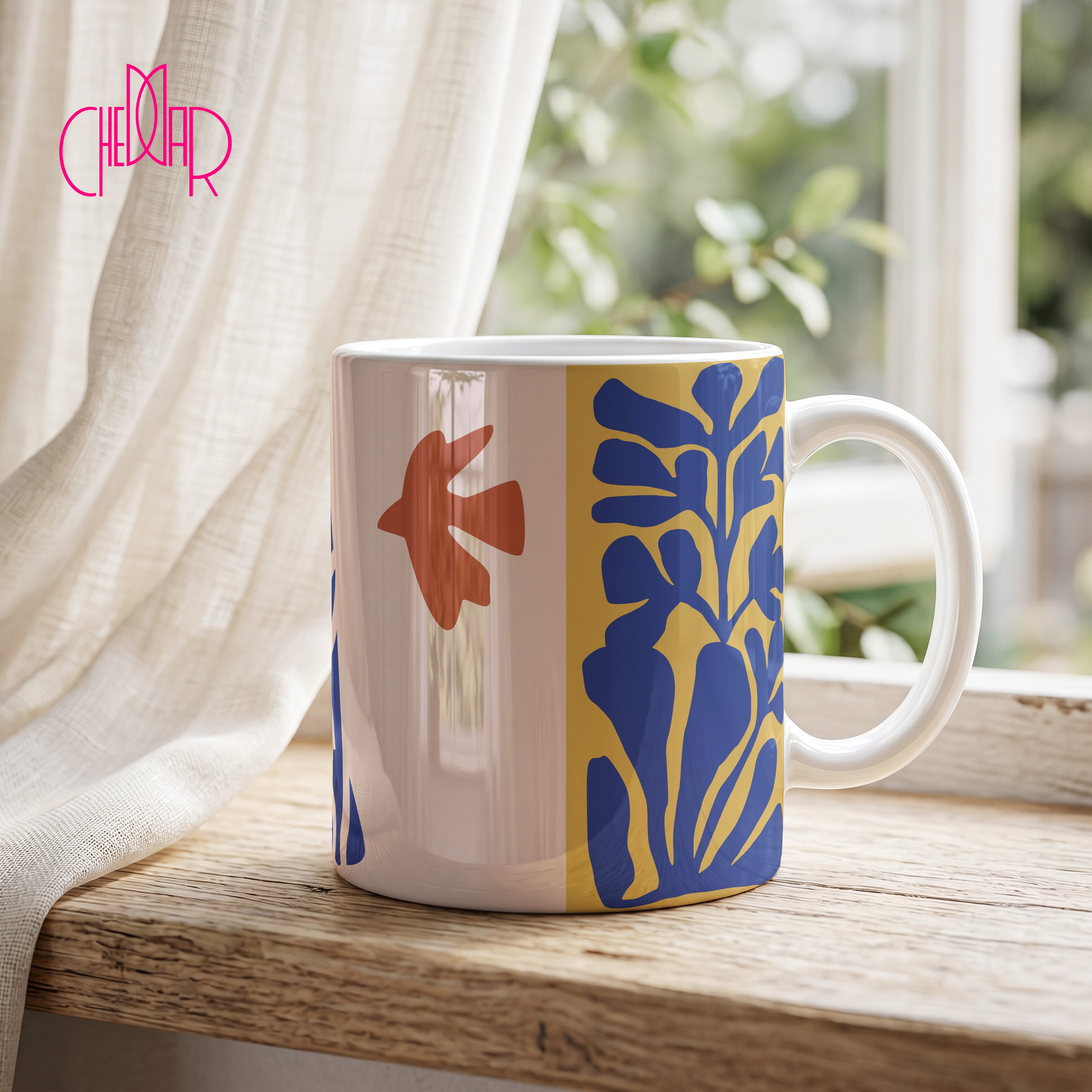 Henri Matisse Cut-Outs Composition - Ceramic Art Mug | CheddarArt