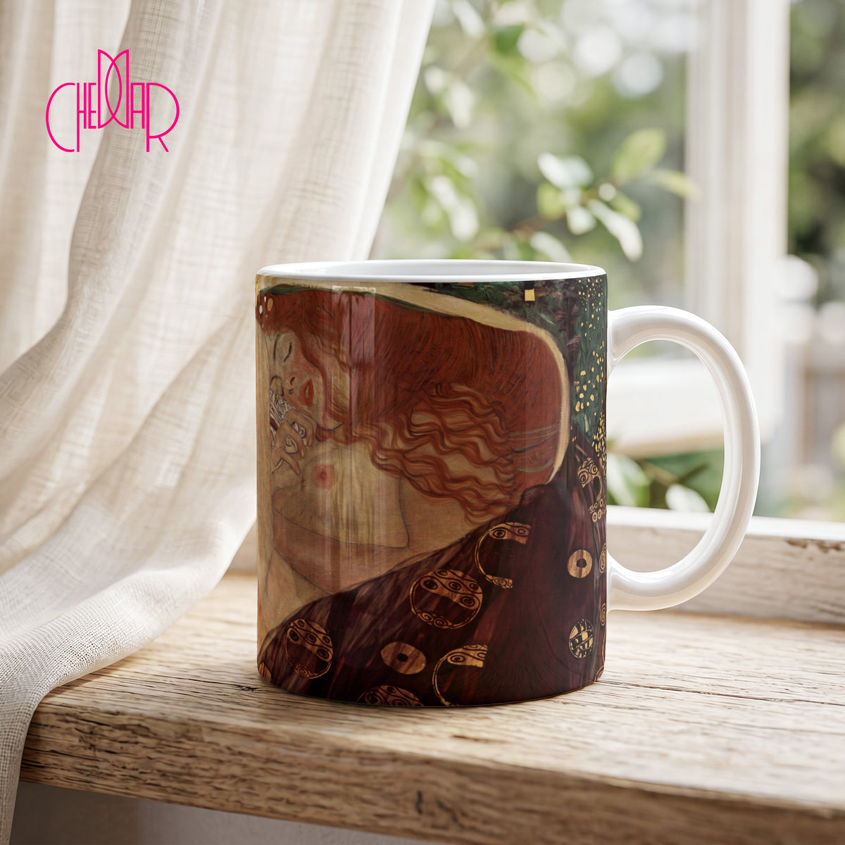 Gustav Klimt Danae (1907-1908) - Ceramic Art Coffee Mug | CheddarArt