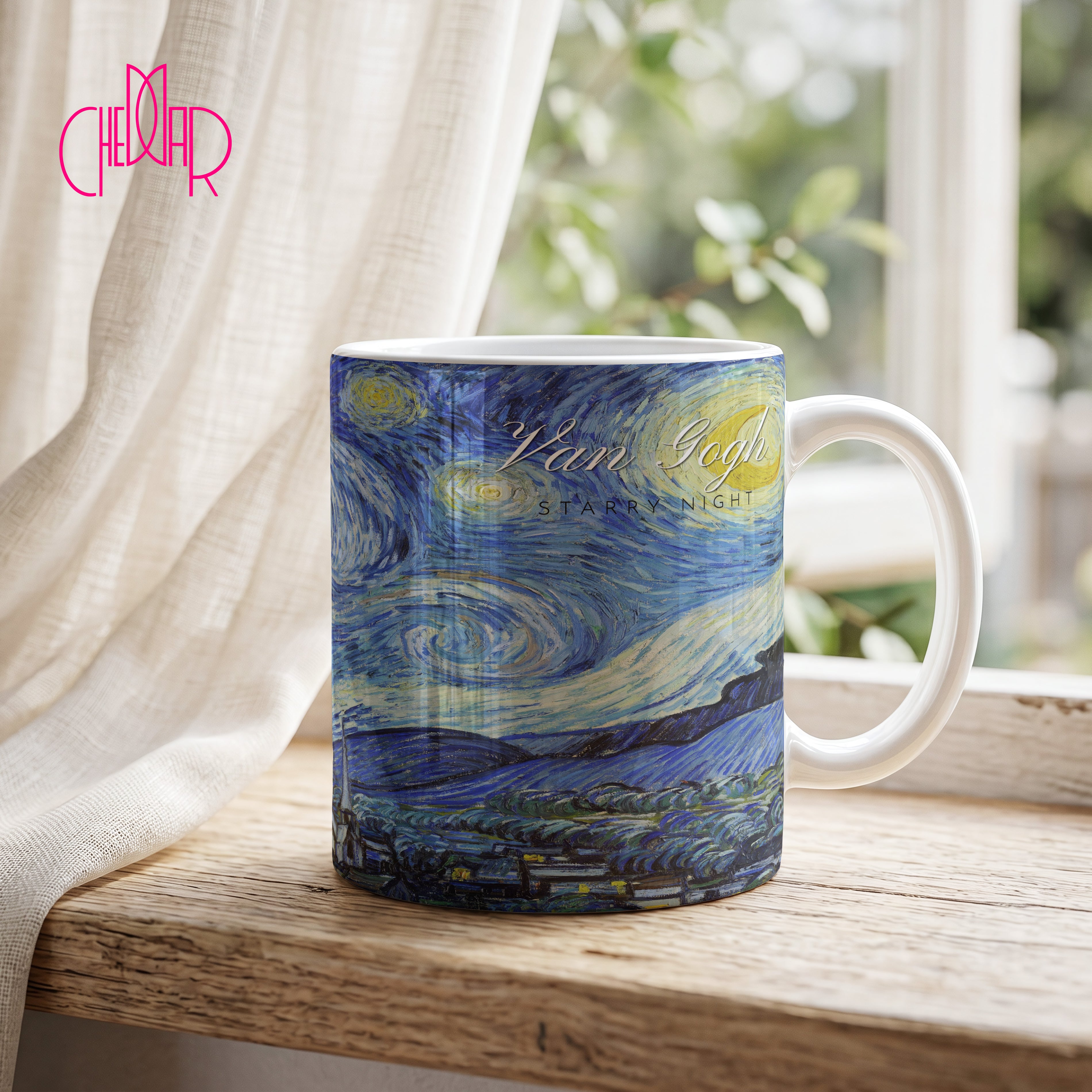 Van Gogh The Starry Night - Ceramic Art Coffee Mug | CheddarArt