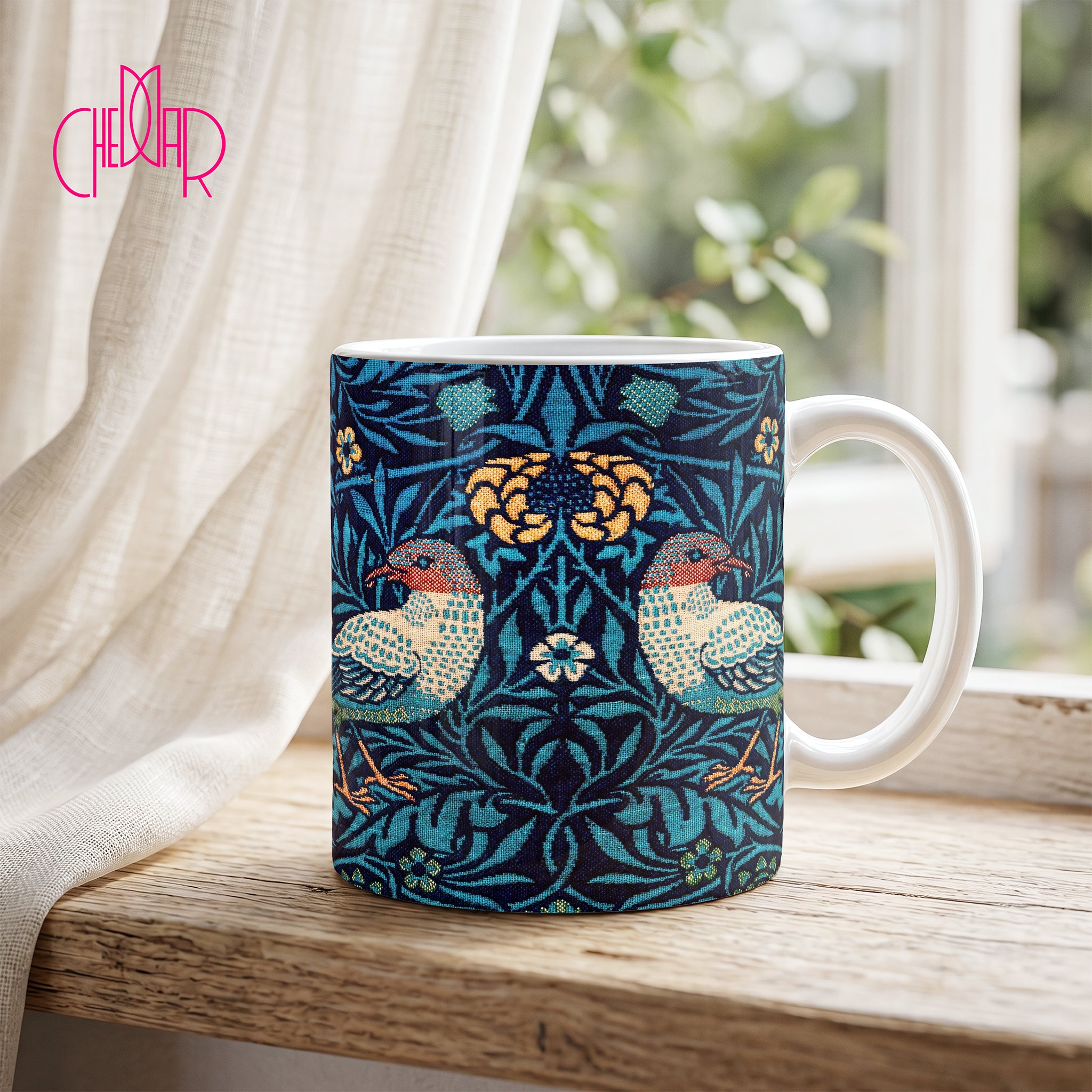 William Morris Birds 1878 - Ceramic Art Coffee Mug | CheddarArt