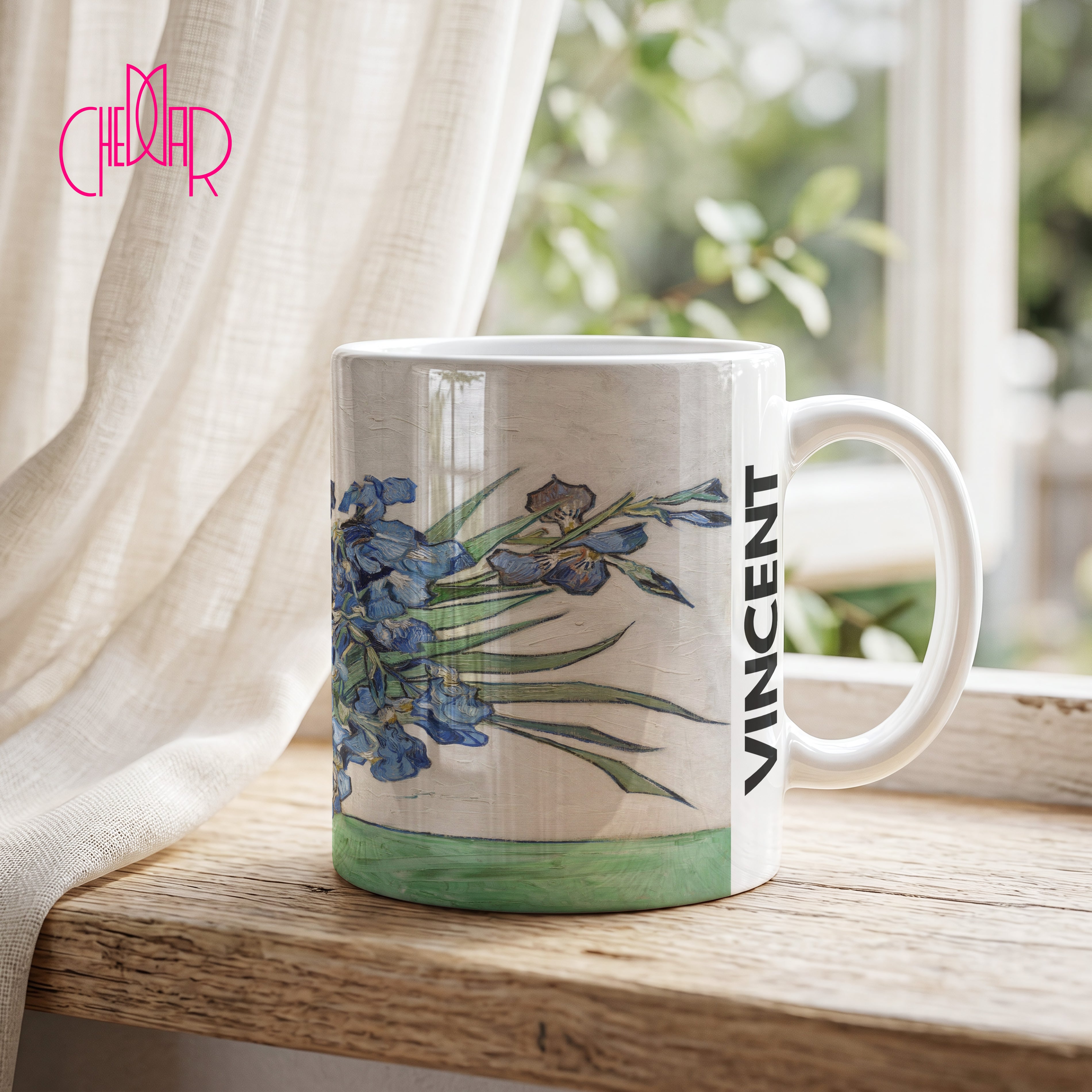 Van Gogh Irises - Ceramic Art Coffee Mug | CheddarArt
