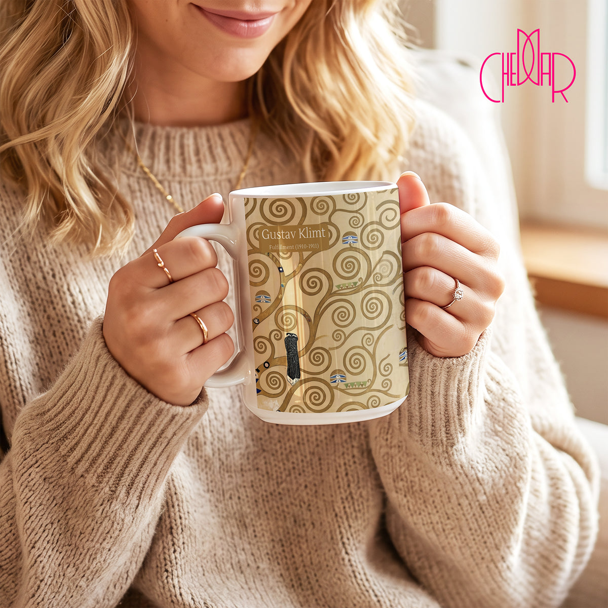 Gustav Klimt Fulfillment - Ceramic Art Coffee Mug | CheddarArt