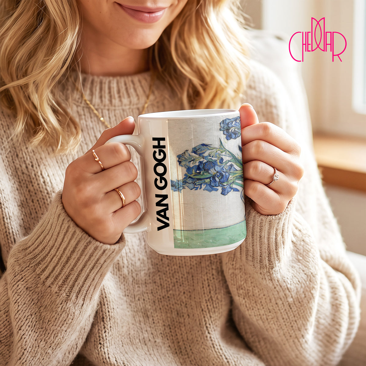 Van Gogh Irises - Ceramic Art Coffee Mug | CheddarArt