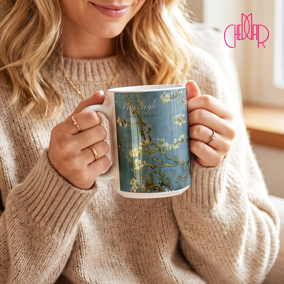 Van Gogh Wheat Field with Cypresses - Ceramic Art Mug | CheddarArt