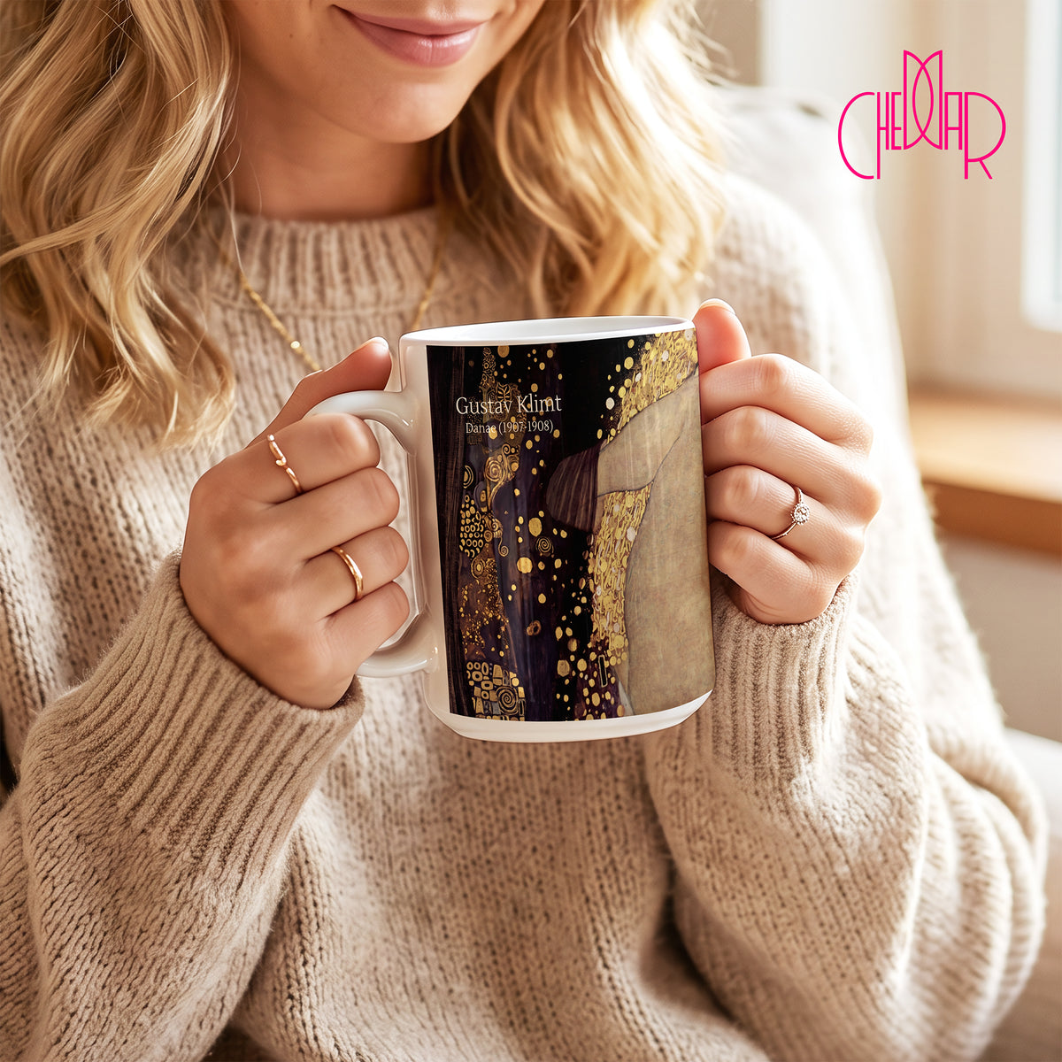 Gustav Klimt Danae (1907-1908) - Ceramic Art Coffee Mug | CheddarArt