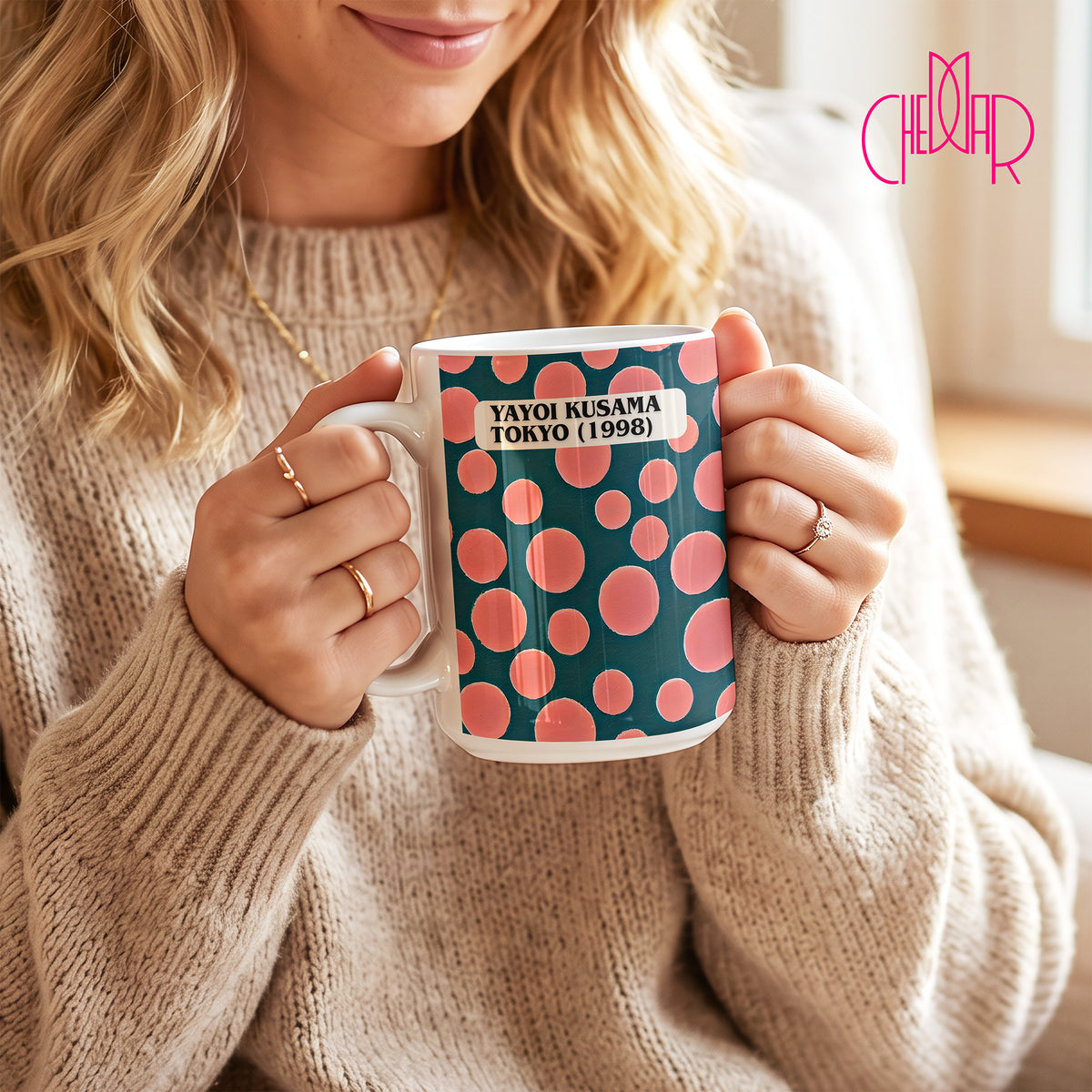 Yayoi Kusama Tokyo 1998 Portrait - Ceramic Mug | CheddarArt