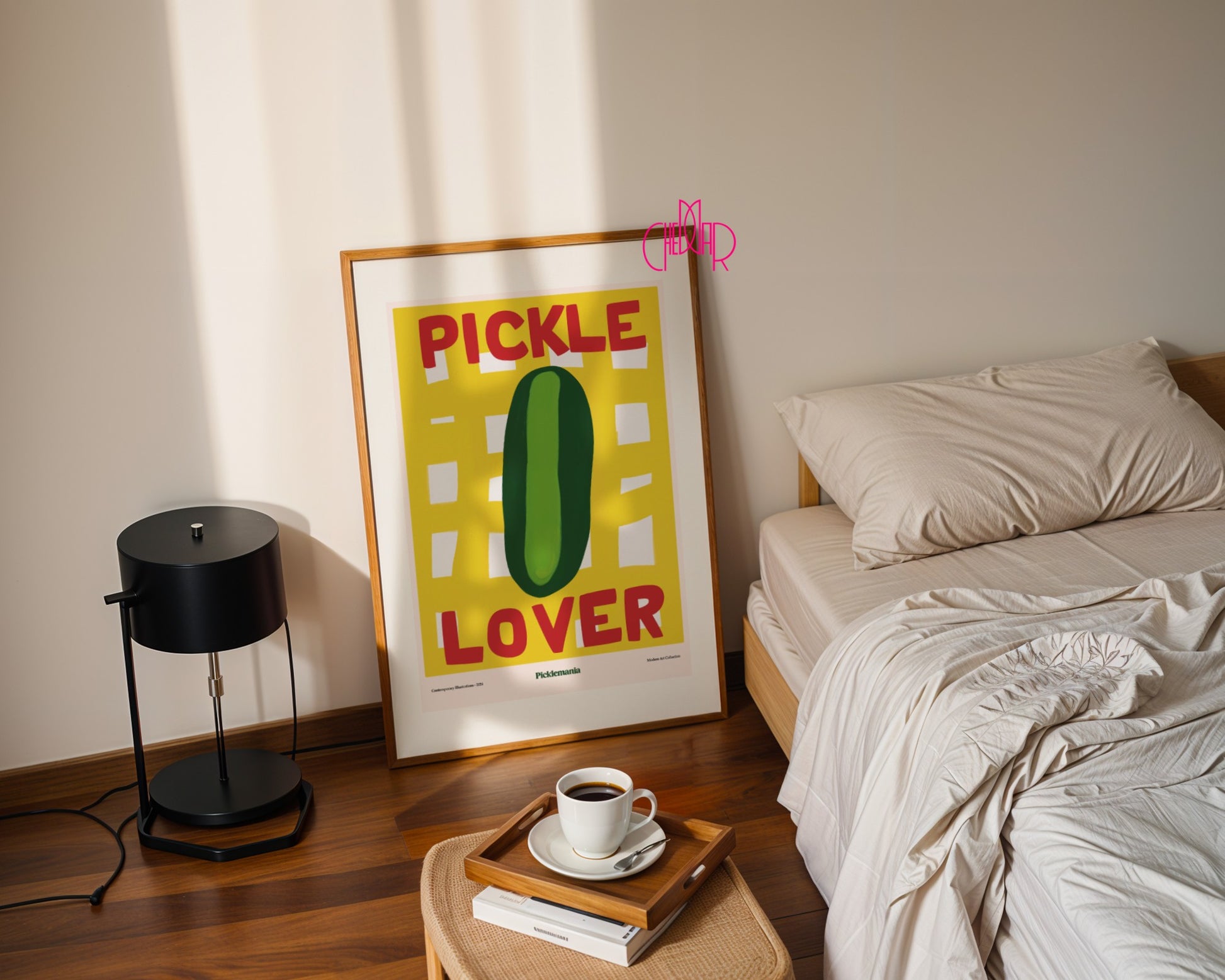 Pickle Lover poster, pickle lovers, modernism, contemporary art,