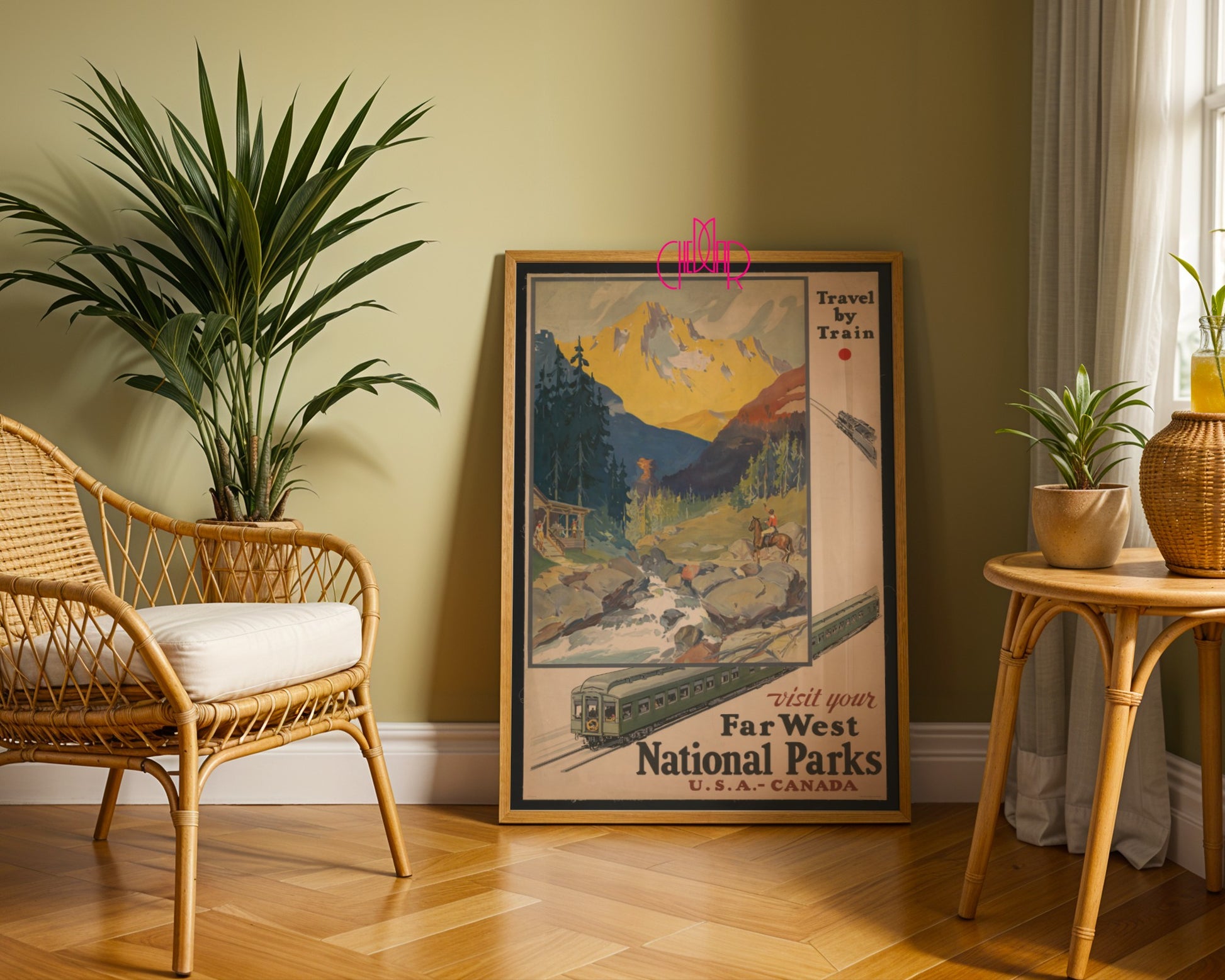 "Far West National Parks" Poster - USA and Canada, Vintage