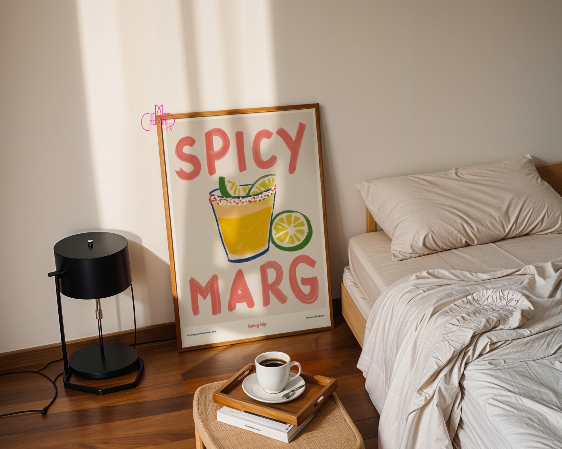 Spicy Marg, Spicy Sip poster, modernism, contemporary art