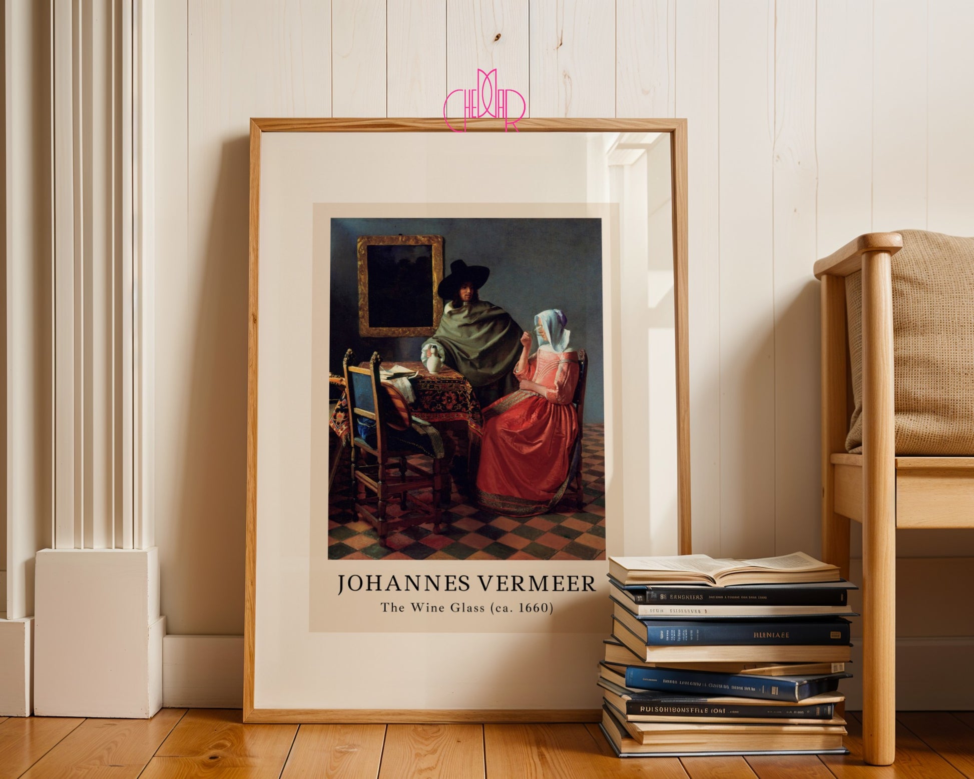 Johannes Vermeer Glass of Wine Poster, Classic Art, Vintage