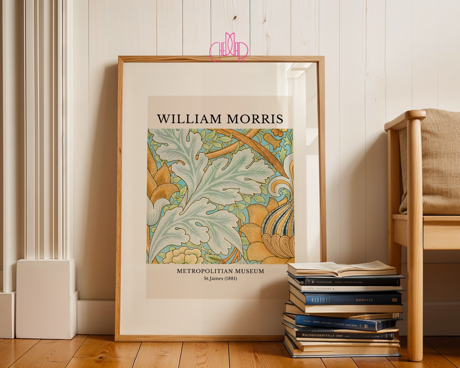 William Morris Metropolitan Museum poster, St. James 1881, flowers