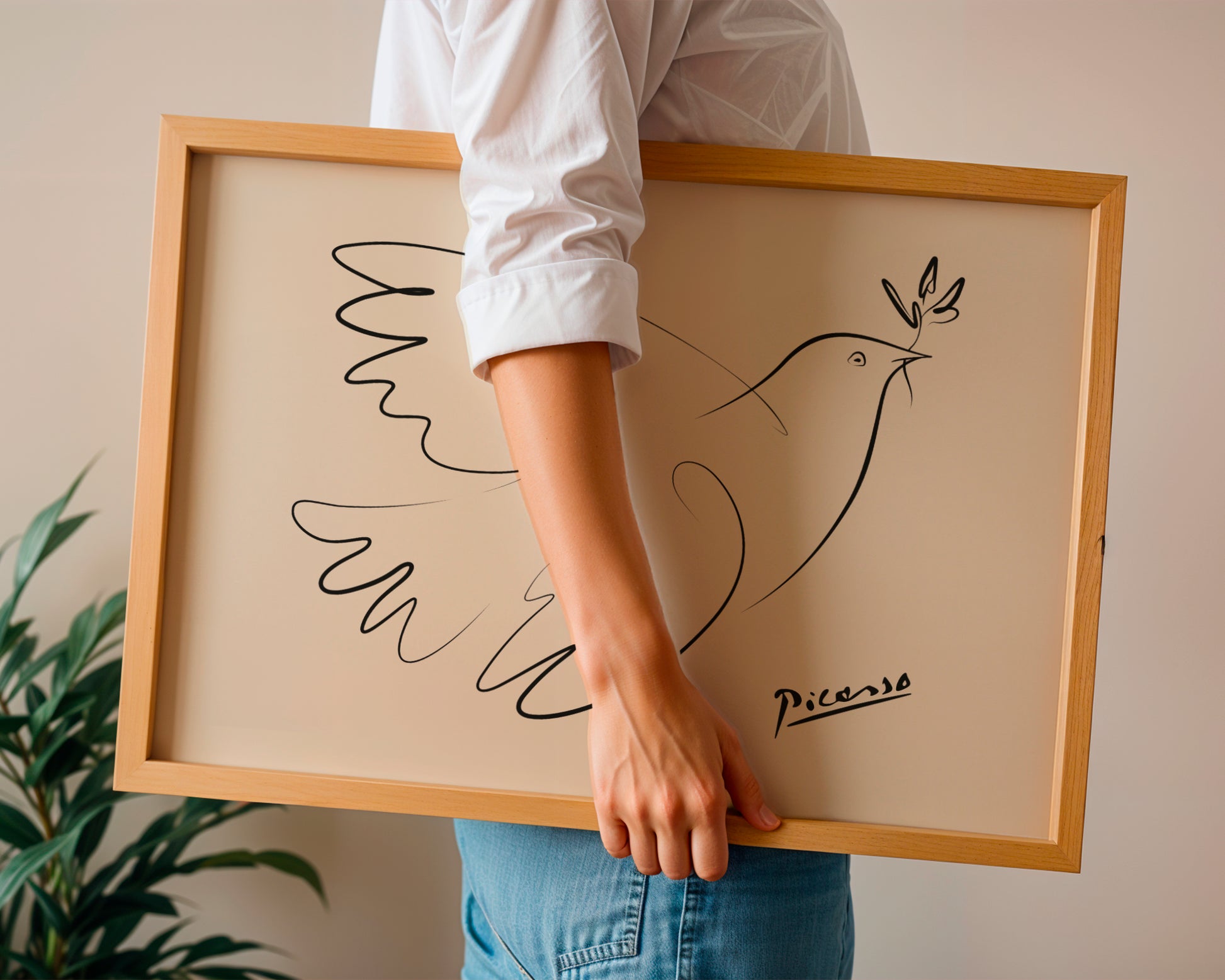 Pablo Picasso – Dove of Peace Minimalist Line Art Poster