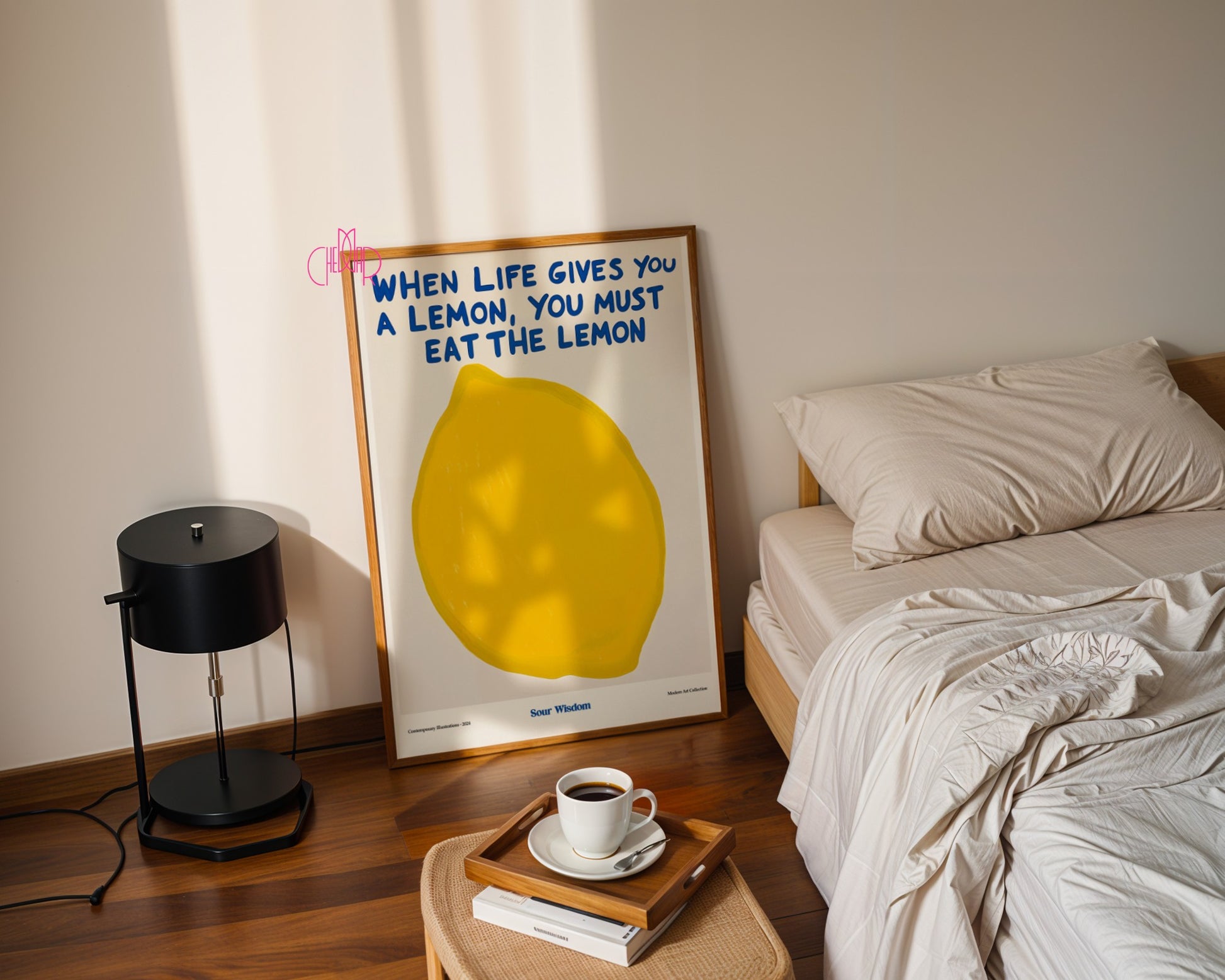 Eat a Lemon poster, bitter truth, modernism, contemporary times