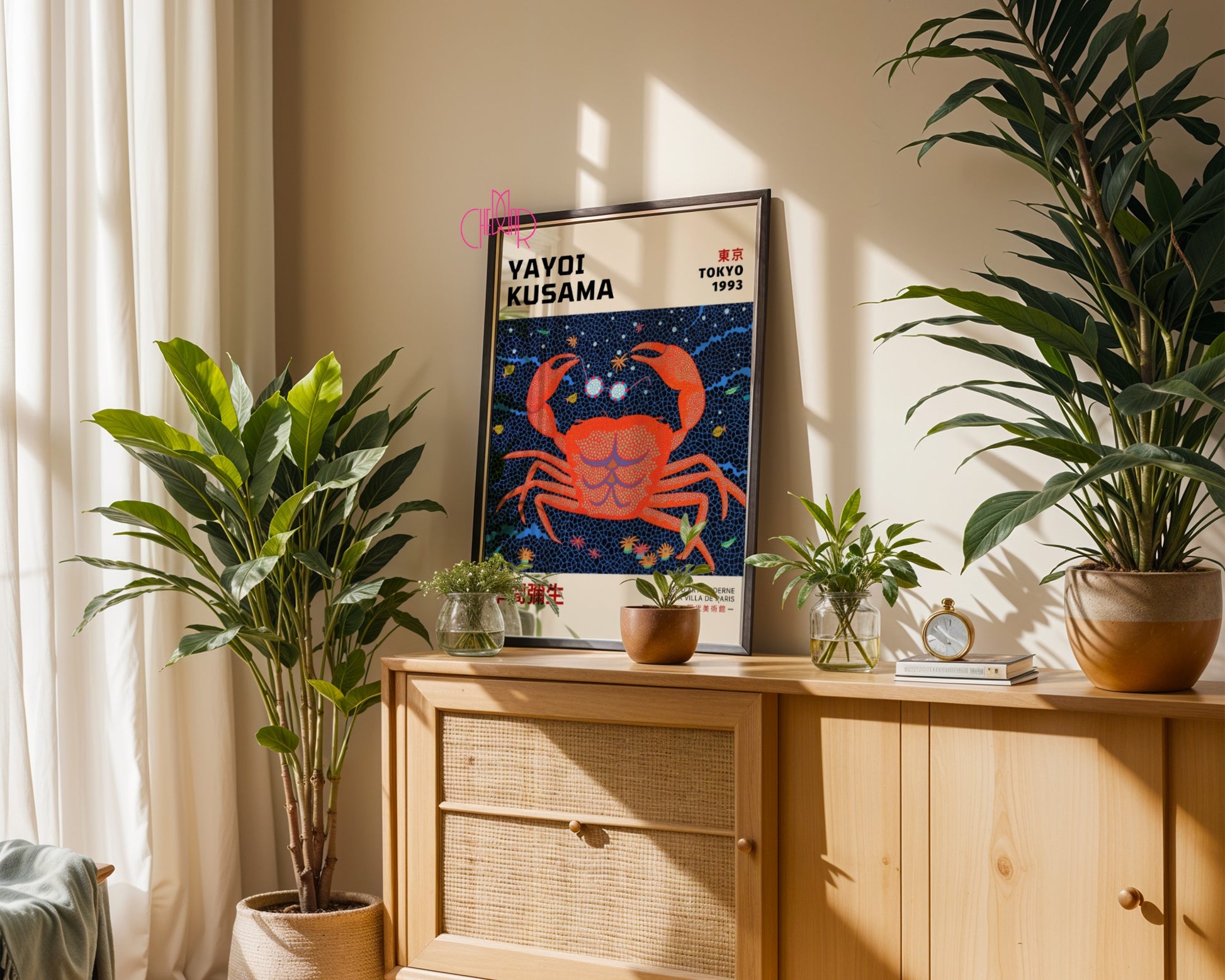 Yayoi Kusama Krab Japan Tokyo 1993 poster 