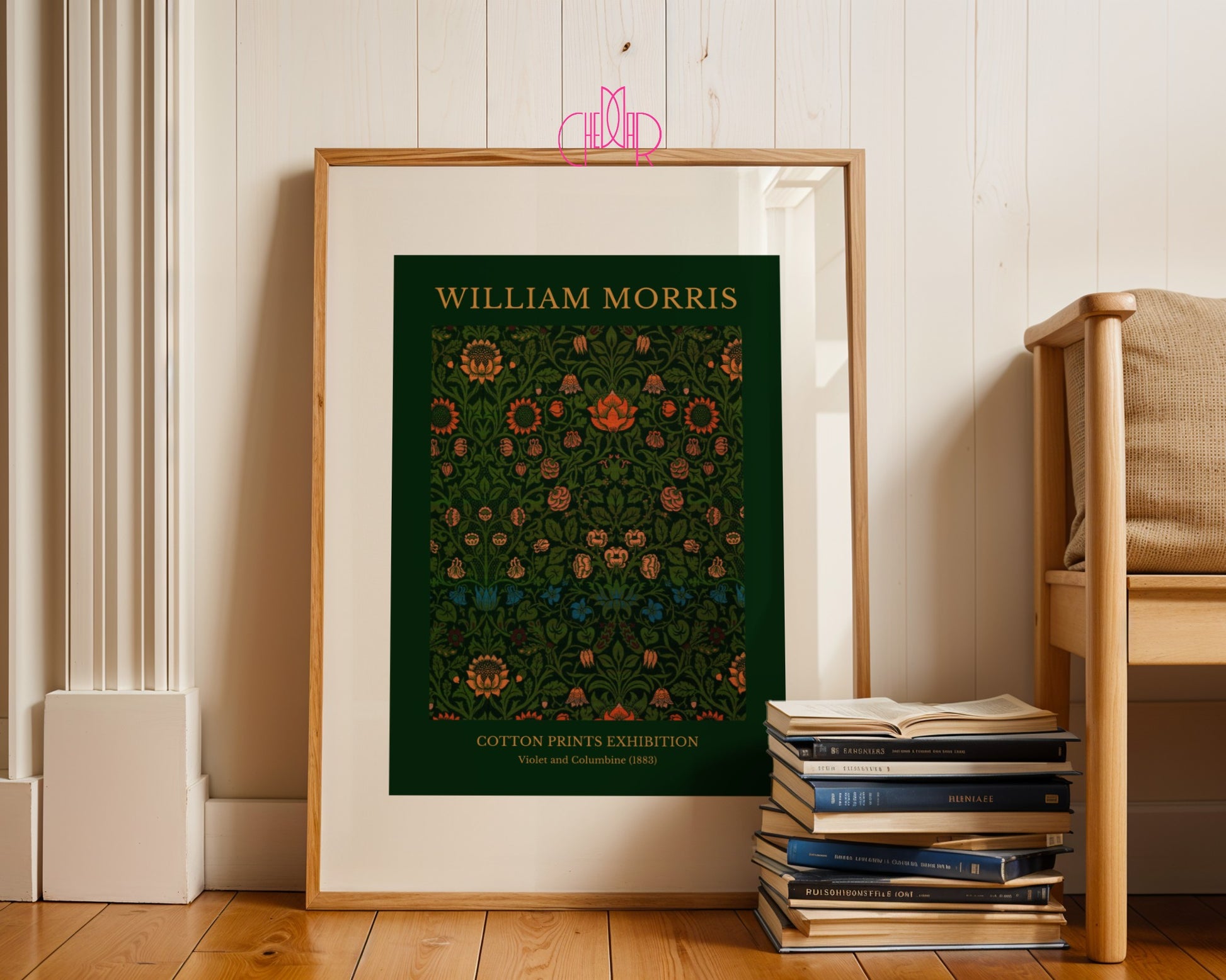 William Morris – Cotton Prints Exhibition, Violet and Columbine 1883 poster