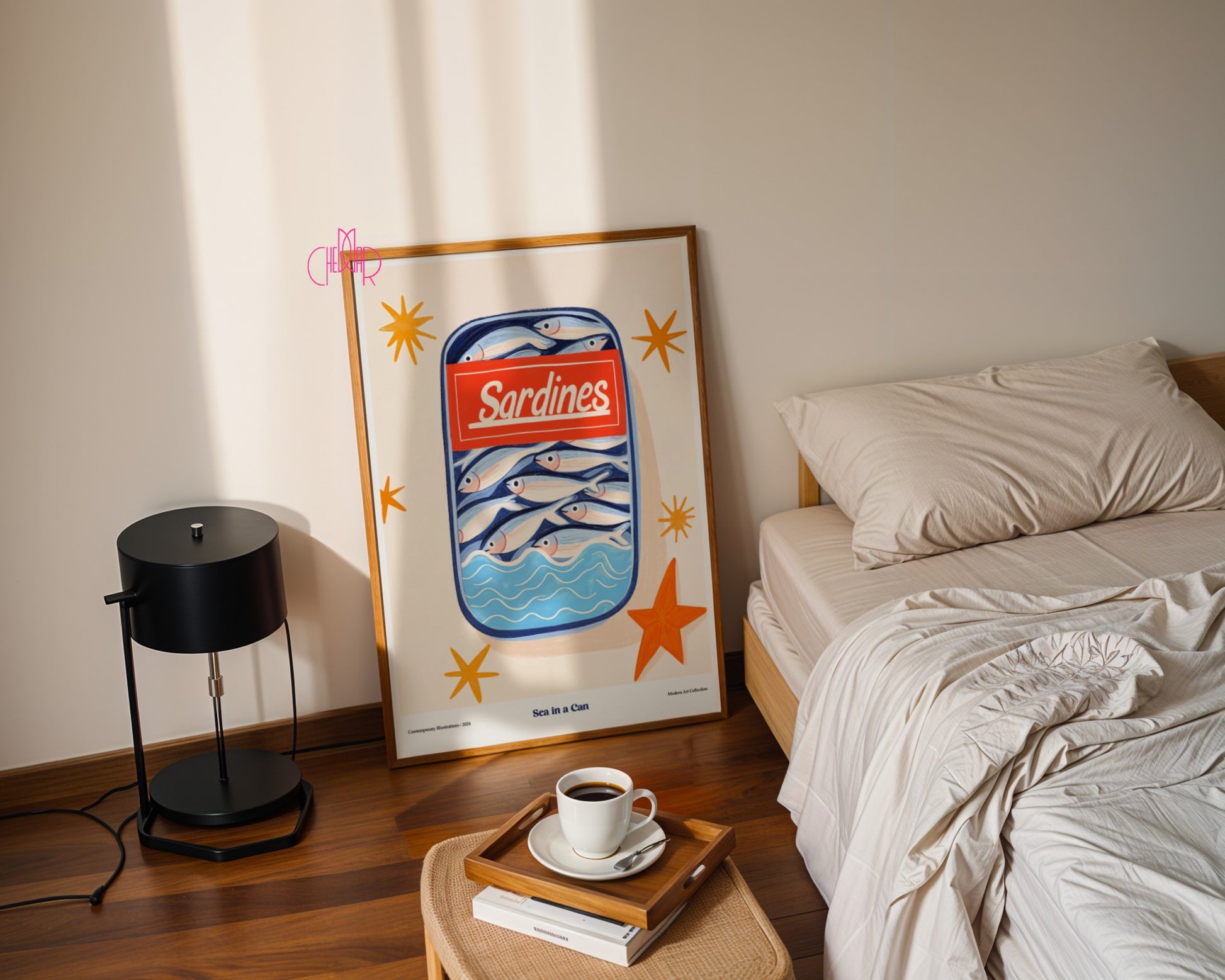 Sardines - the sea in a can poster, modernism, contemporary art