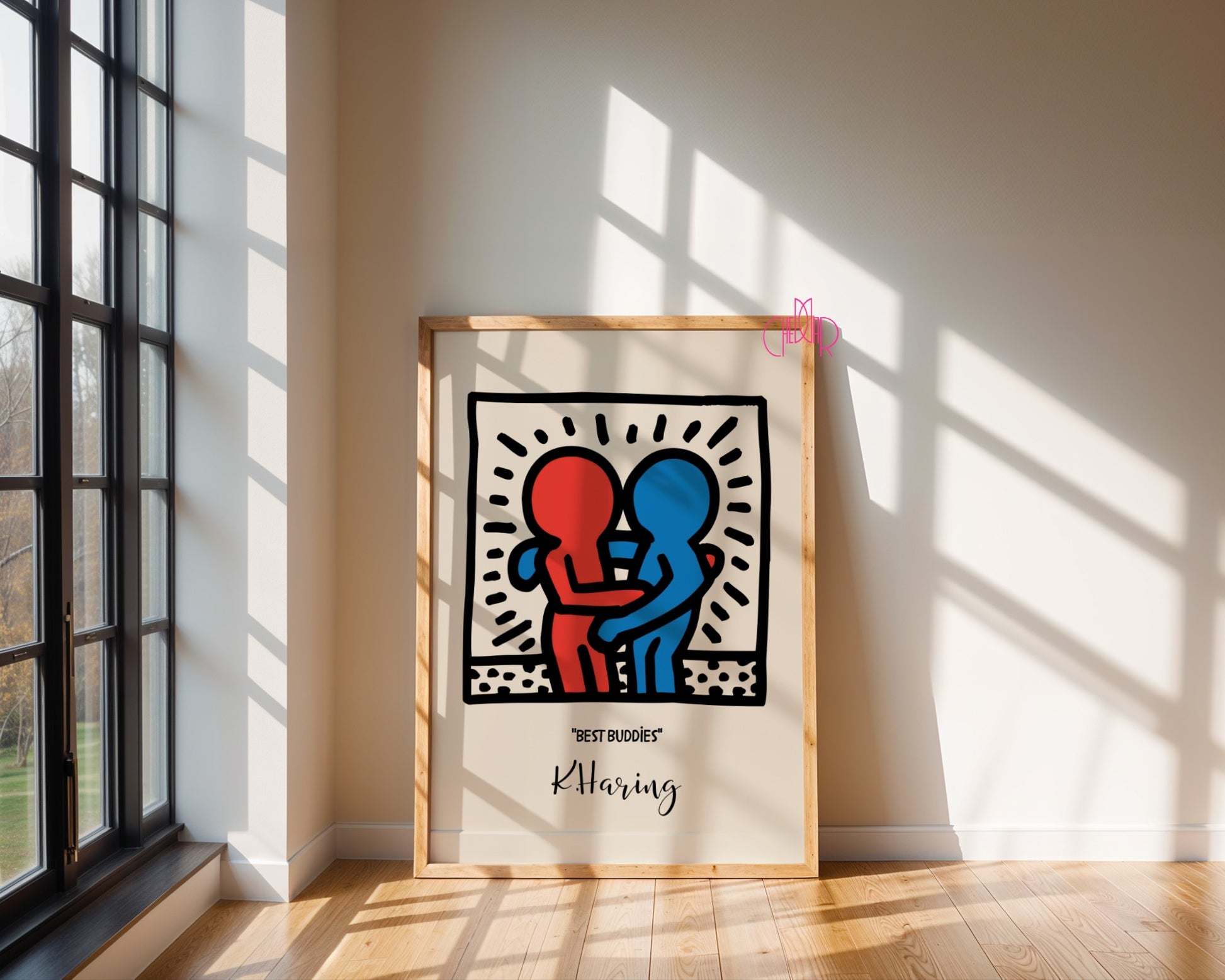 Keith Haring Best Buddies poster, street art, pop art, modernism