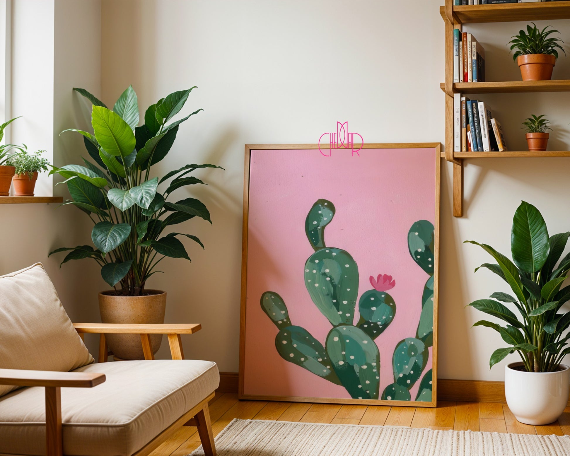 National Park and Cactus Poster, Desert and Nature, Contemporary Art