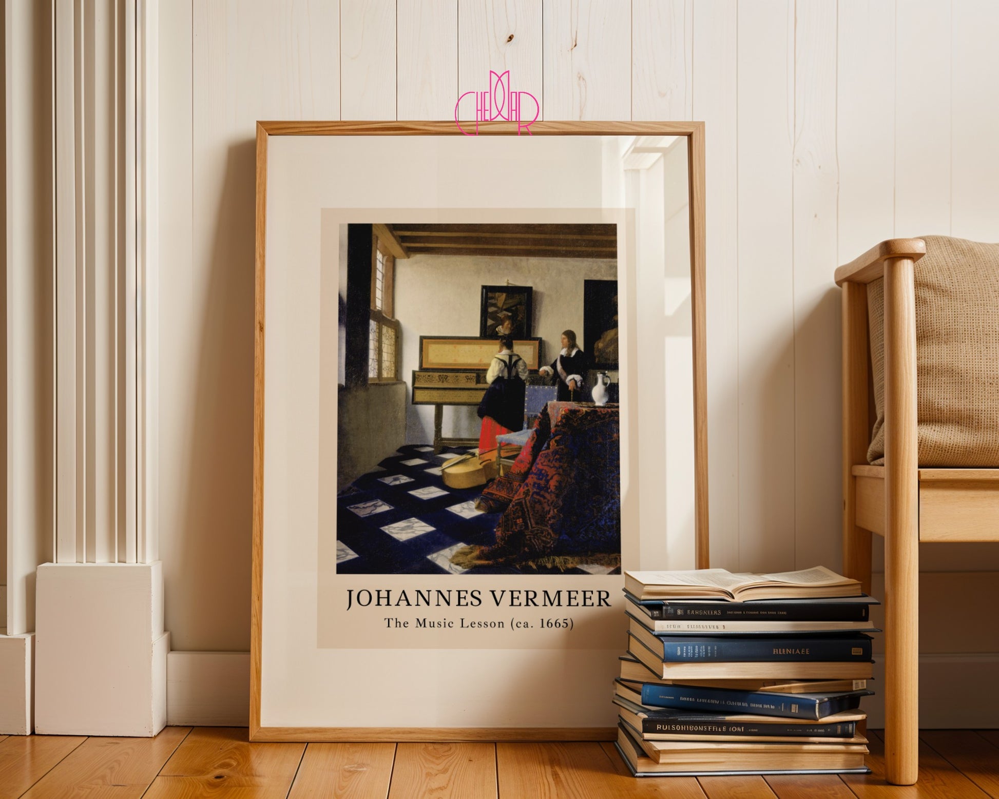 Johannes Vermeer The Music Lesson poster, piano, art, vintage