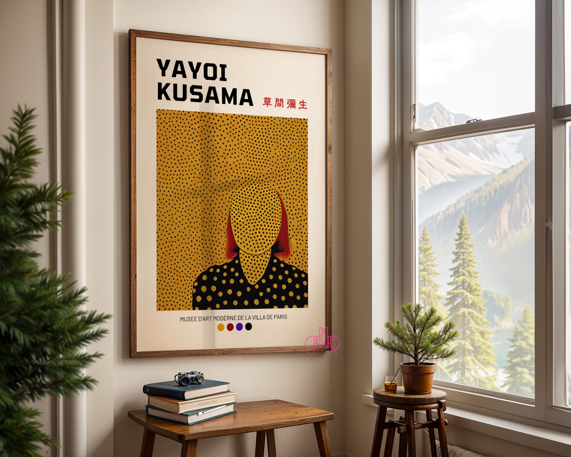 Yayoi Kusama – Yellow Infinity Dots: Mesmerizing Self-Portrait