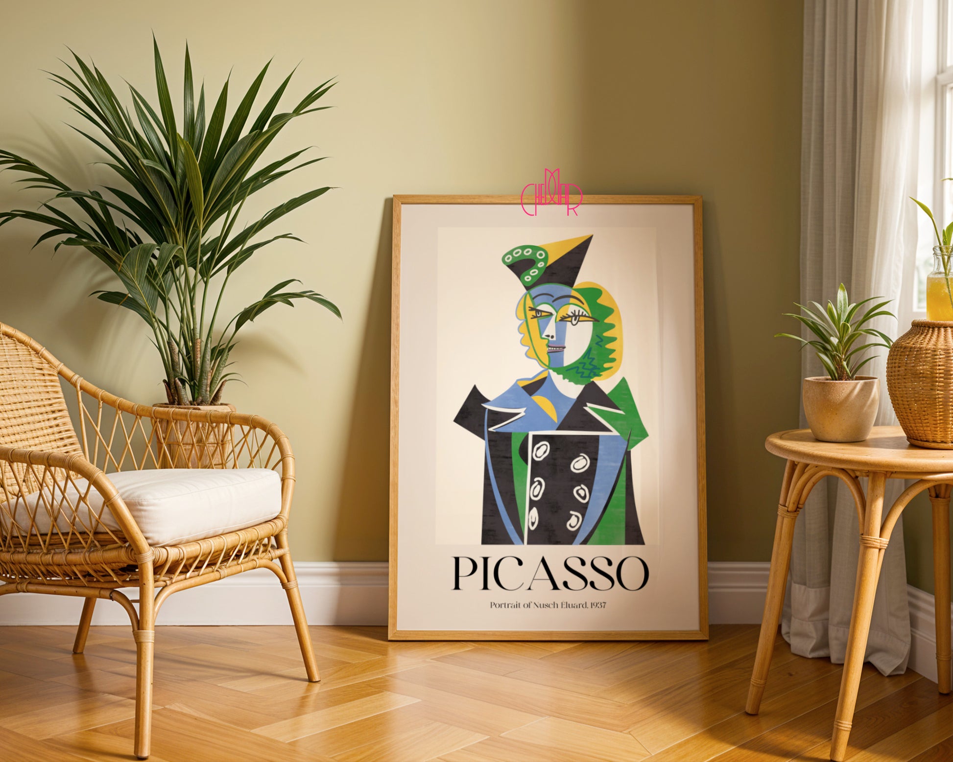 Picasso – Portrait of Nusch Éluard 1937 | Fauve Gallery Poster Cubist vibration of colors and poetic soul