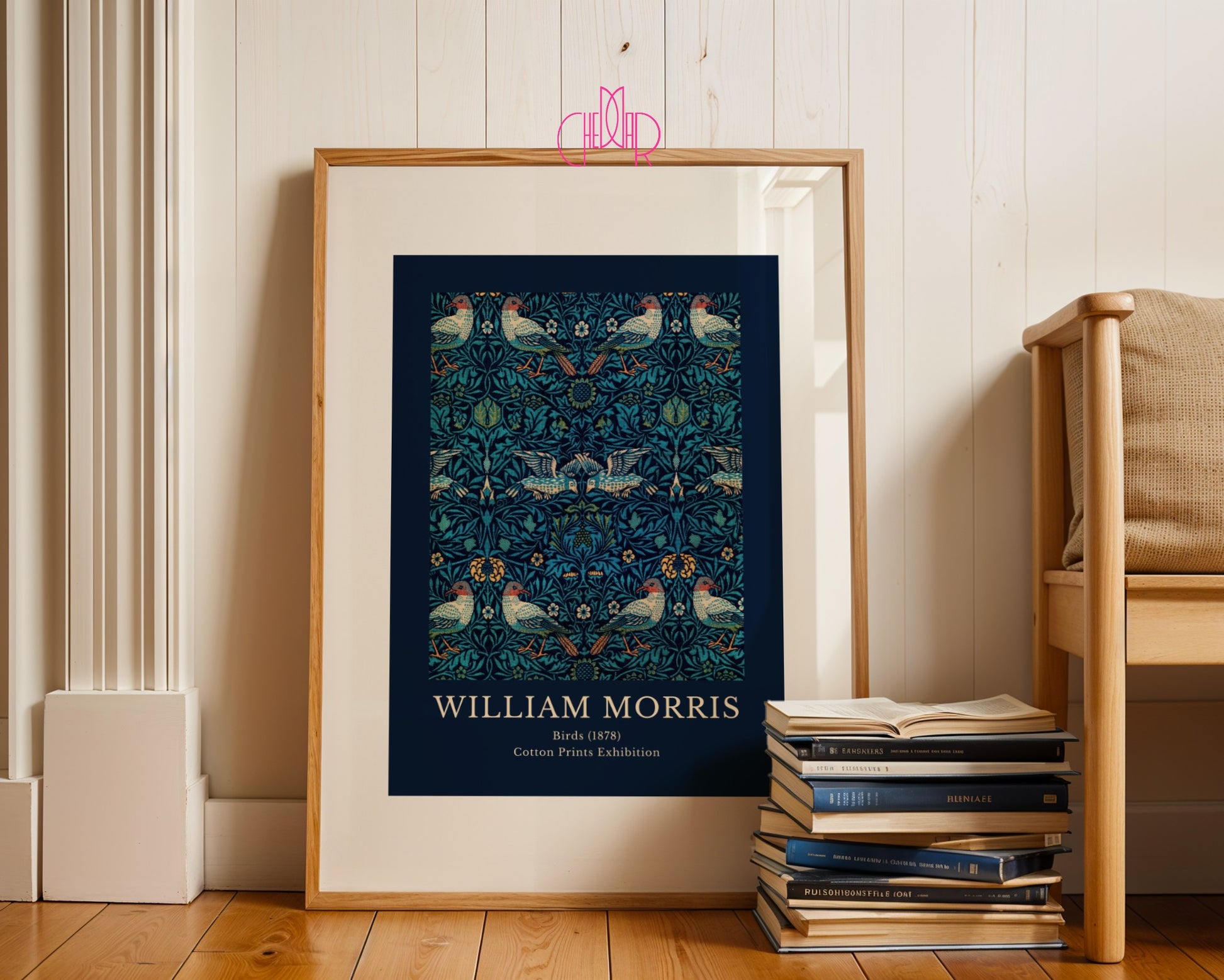William Morris Cotton Print Exhibition Birds 1878 poster, birds