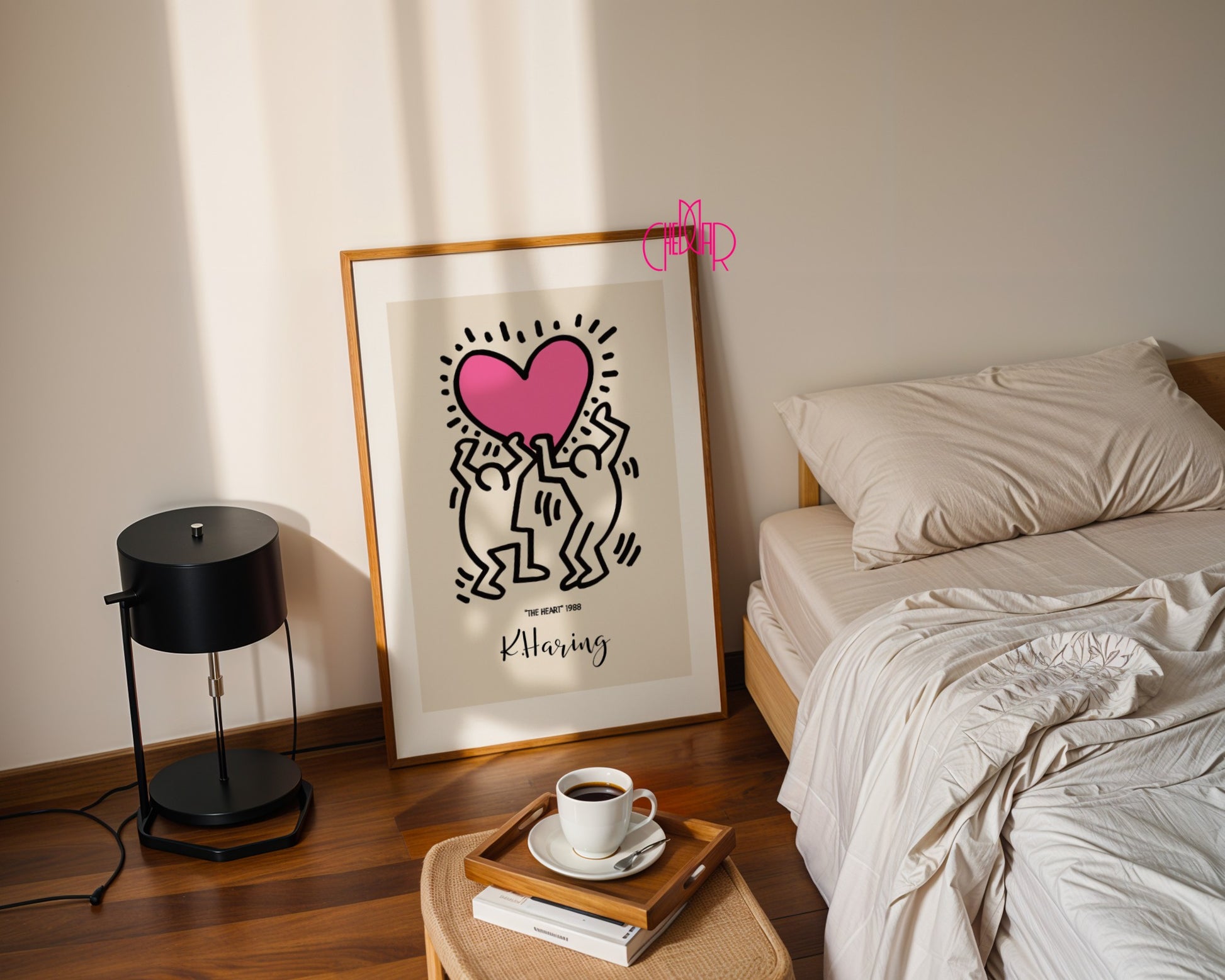 Keith Haring The Heart poster, heart 1988, street art, pop art 