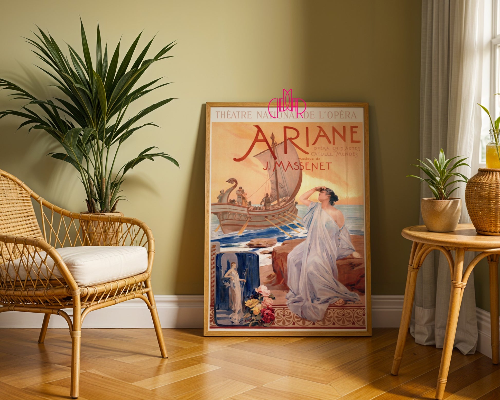 Art Nouveau poster – Ariane – Théâtre National de l'Opéra, 1865