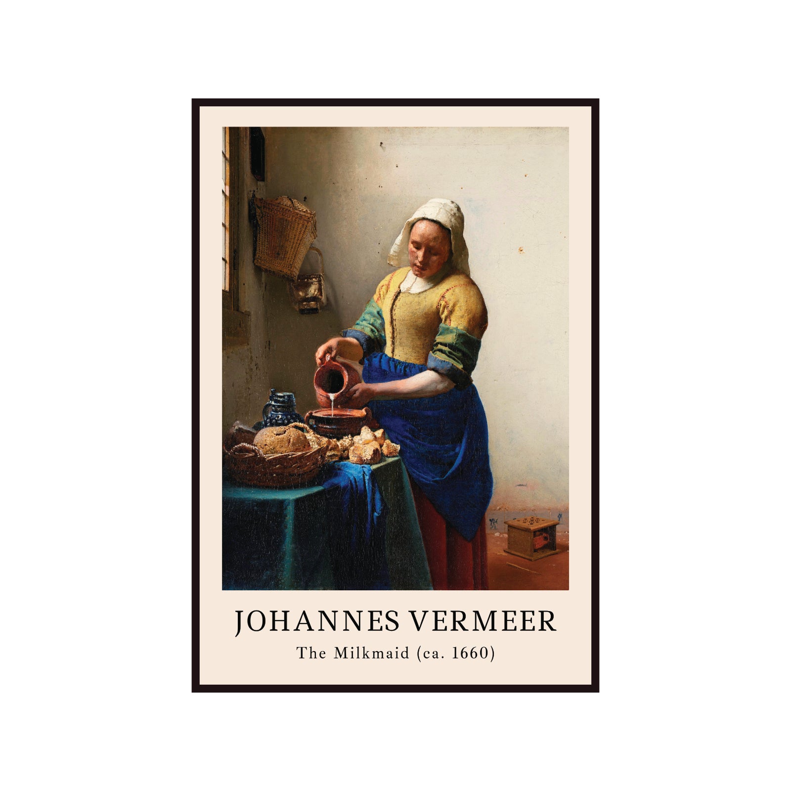 Johannes Vermmeer The Milk Made poster classic art, Vintage