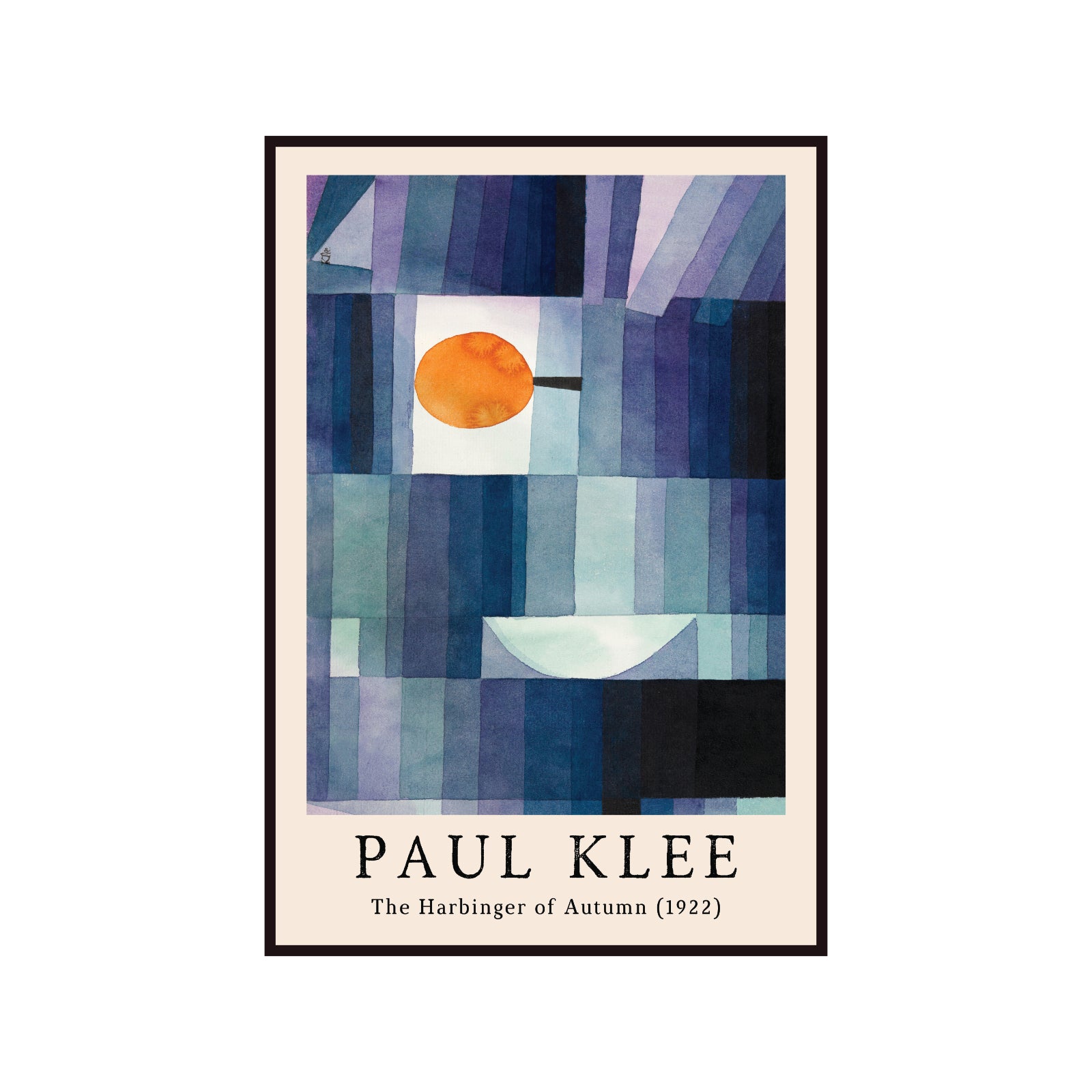 Paul Klee's poster The Harbinger of Autumn 1922, cubism, abstraction