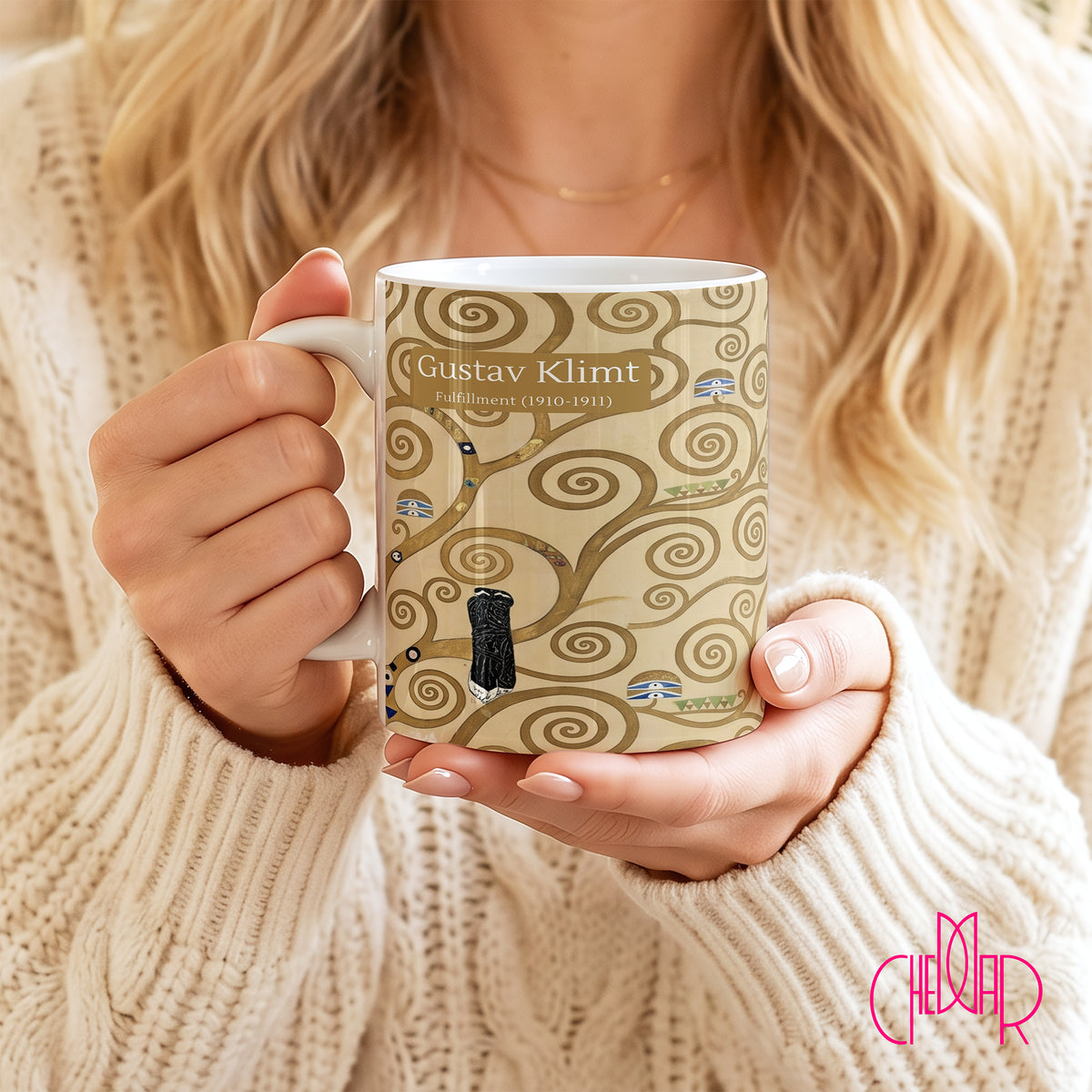 Gustav Klimt Fulfillment - Ceramic Art Coffee Mug | CheddarArt