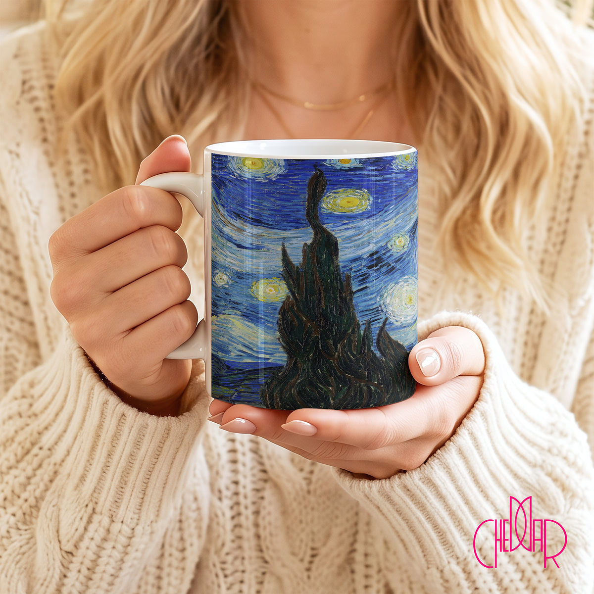 Van Gogh The Starry Night - Ceramic Art Coffee Mug | CheddarArt