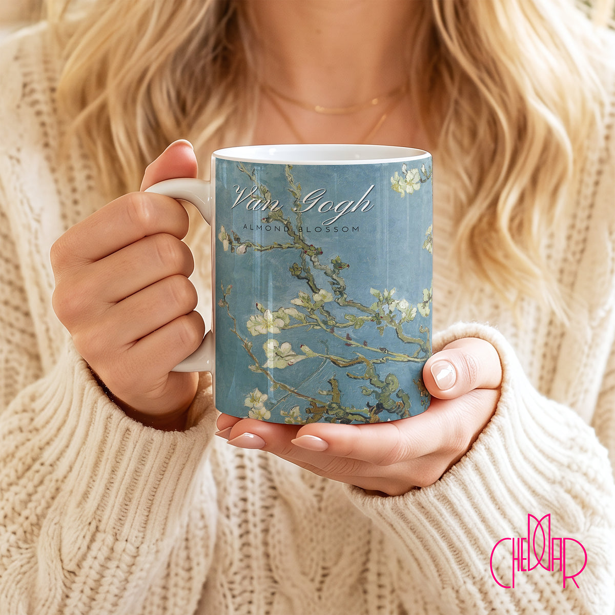 Van Gogh Wheat Field with Cypresses - Ceramic Art Mug | CheddarArt