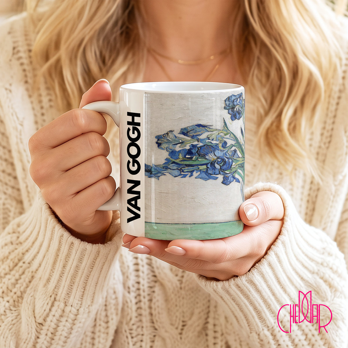 Van Gogh Irises - Ceramic Art Coffee Mug | CheddarArt
