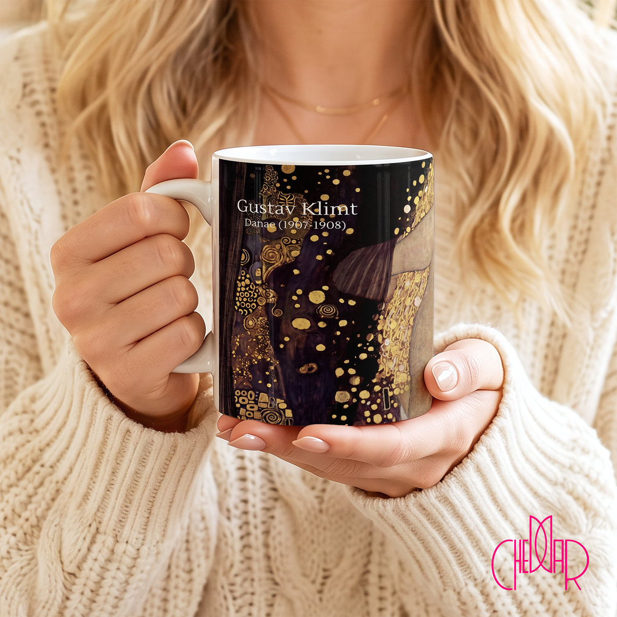 Gustav Klimt Danae (1907-1908) - Ceramic Art Coffee Mug | CheddarArt