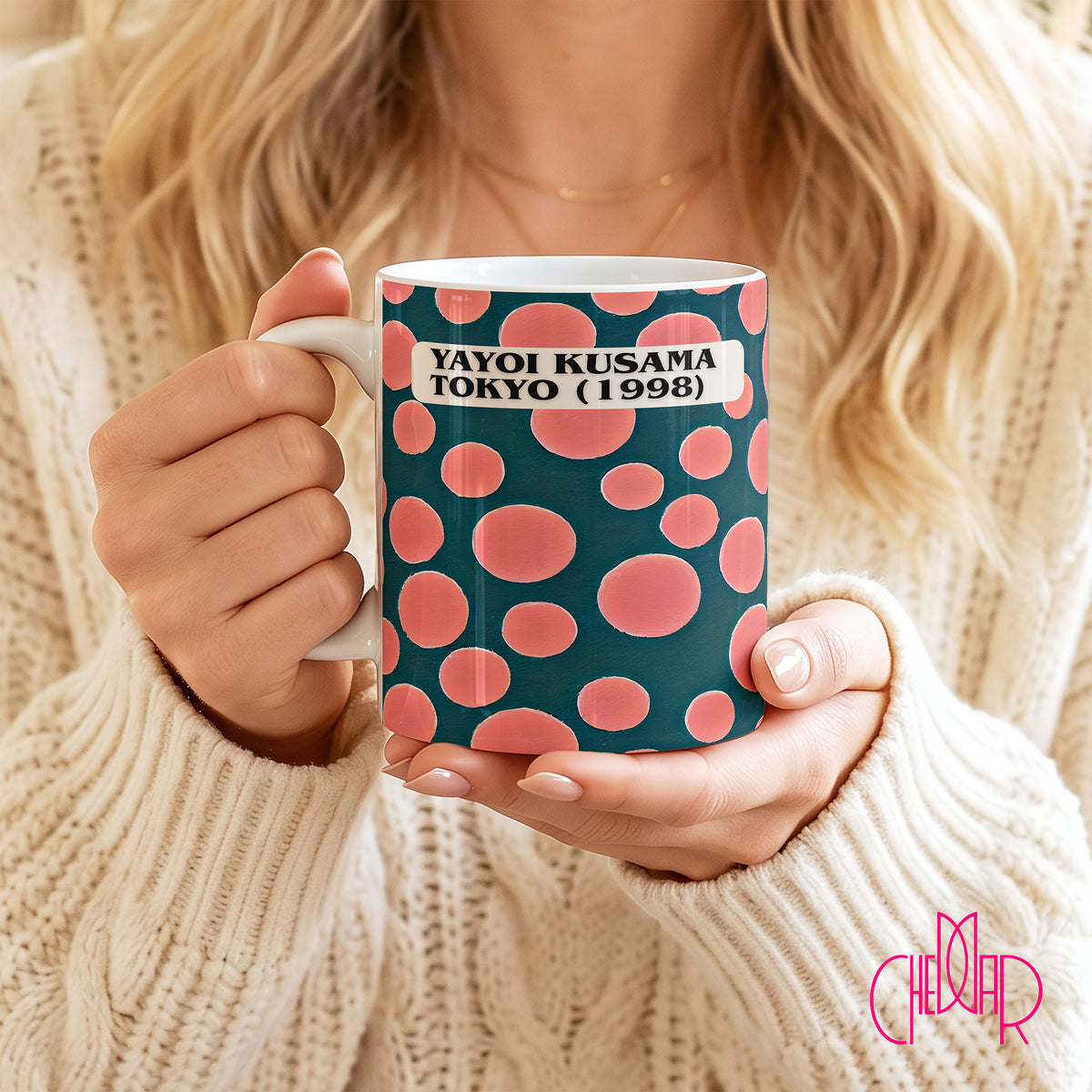 Yayoi Kusama Tokyo 1998 Portrait - Ceramic Mug | CheddarArt